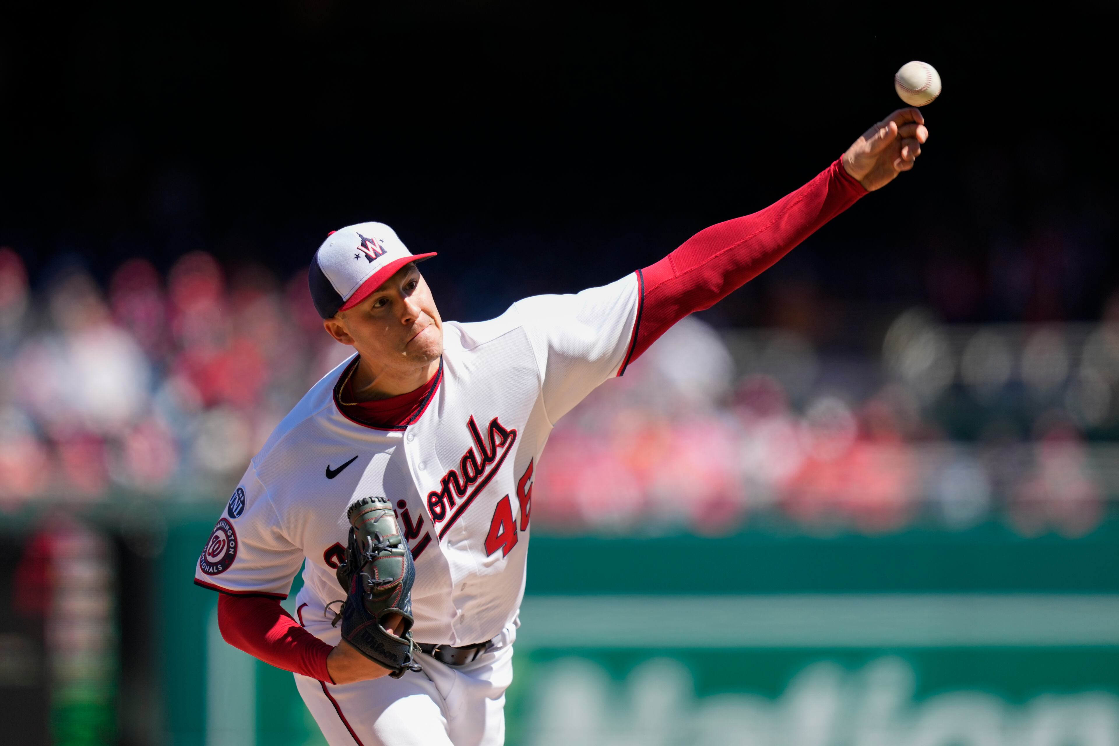 Lefthander Patrick Corbin started for the Nationals in the season opener against the Braves.