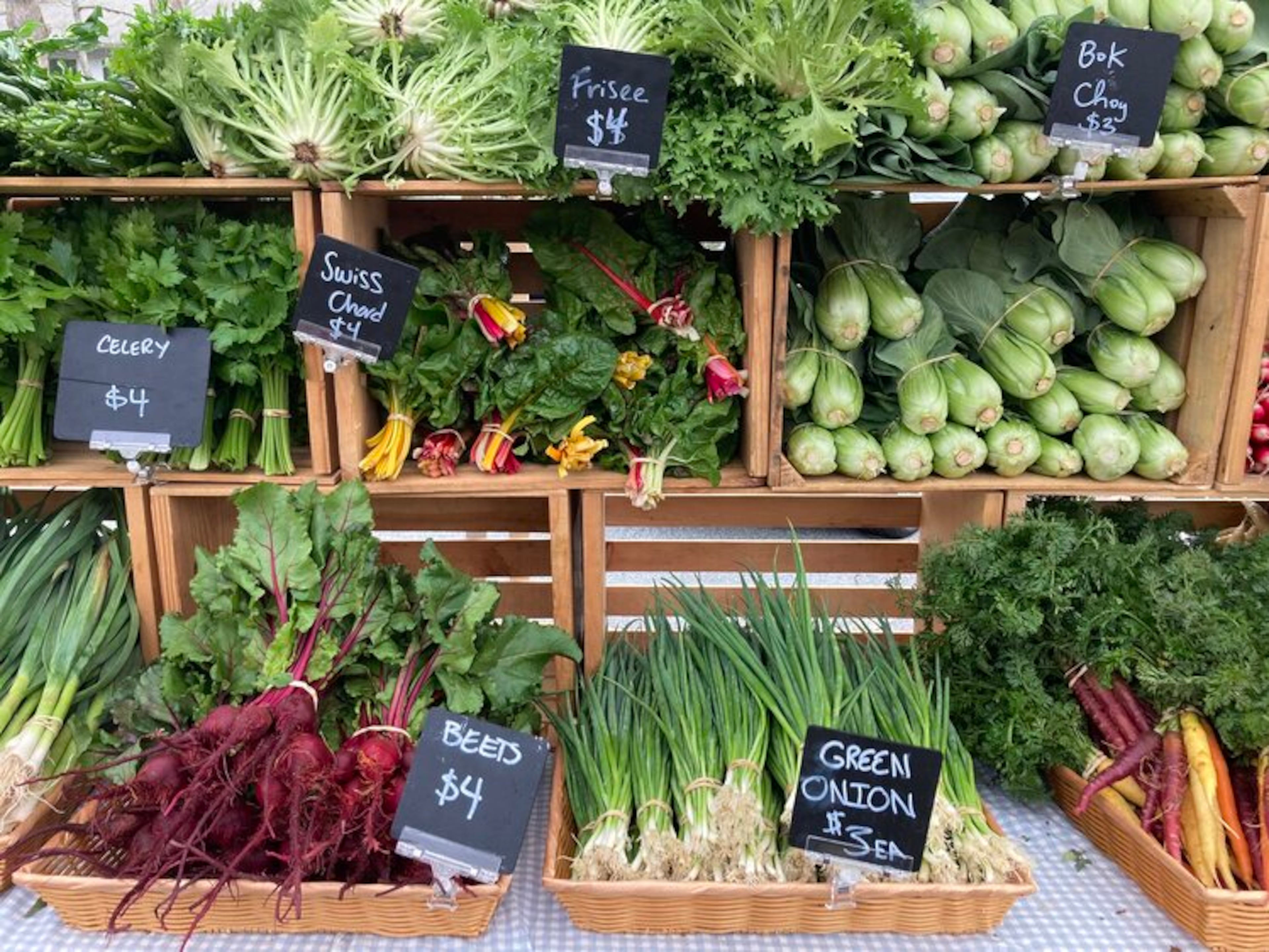 Shop certified-organic produce and more at Morningside Presbyterian Church’s farmer’s market on Saturday morning.