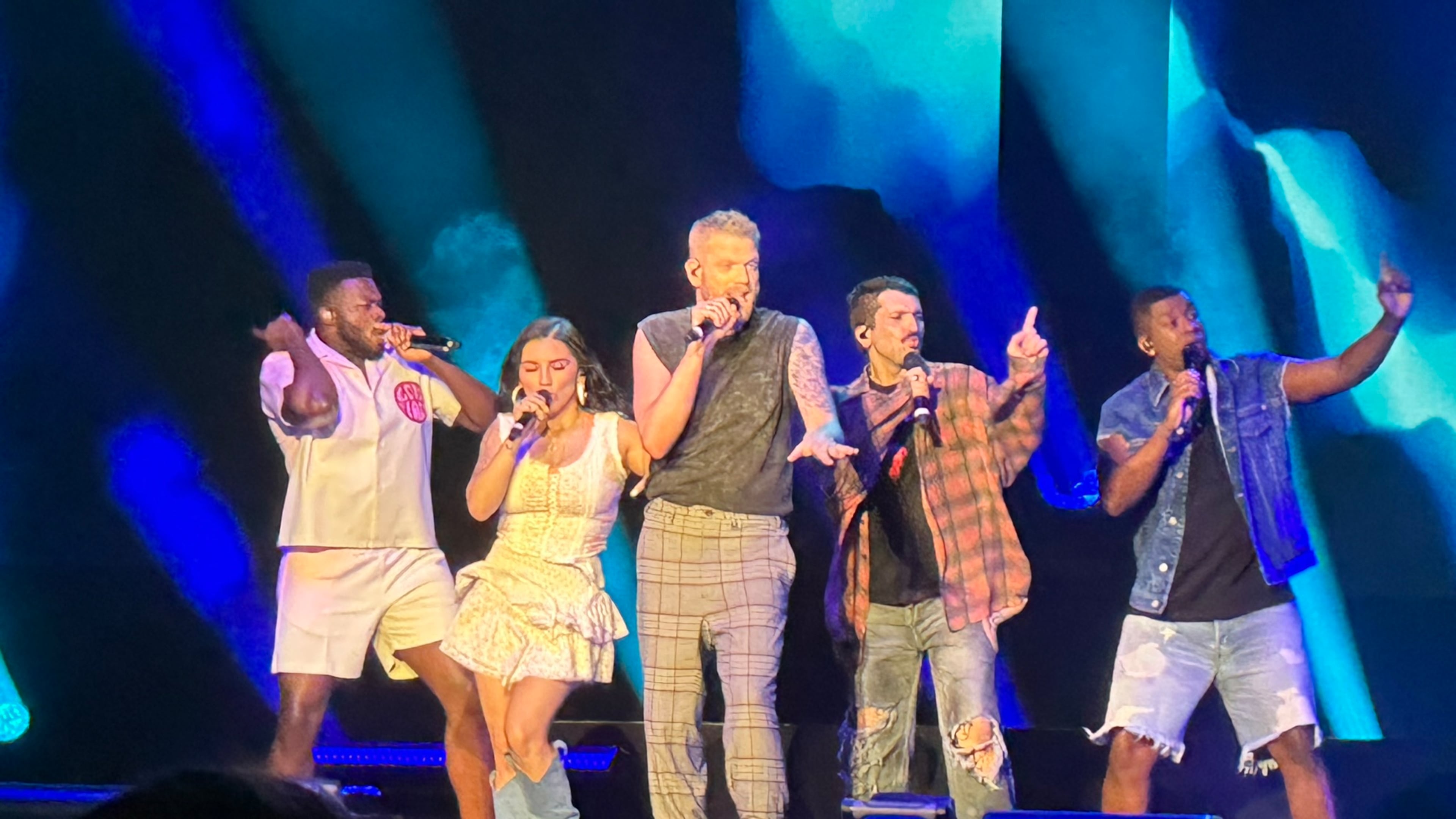 Pentatonix gave a 105-minute exploration of music from hymnals to pop to classical to hip hop at Ameris Bank Amphitheatre at Alpharetta. RODNEY HO/rho@ajc.com
