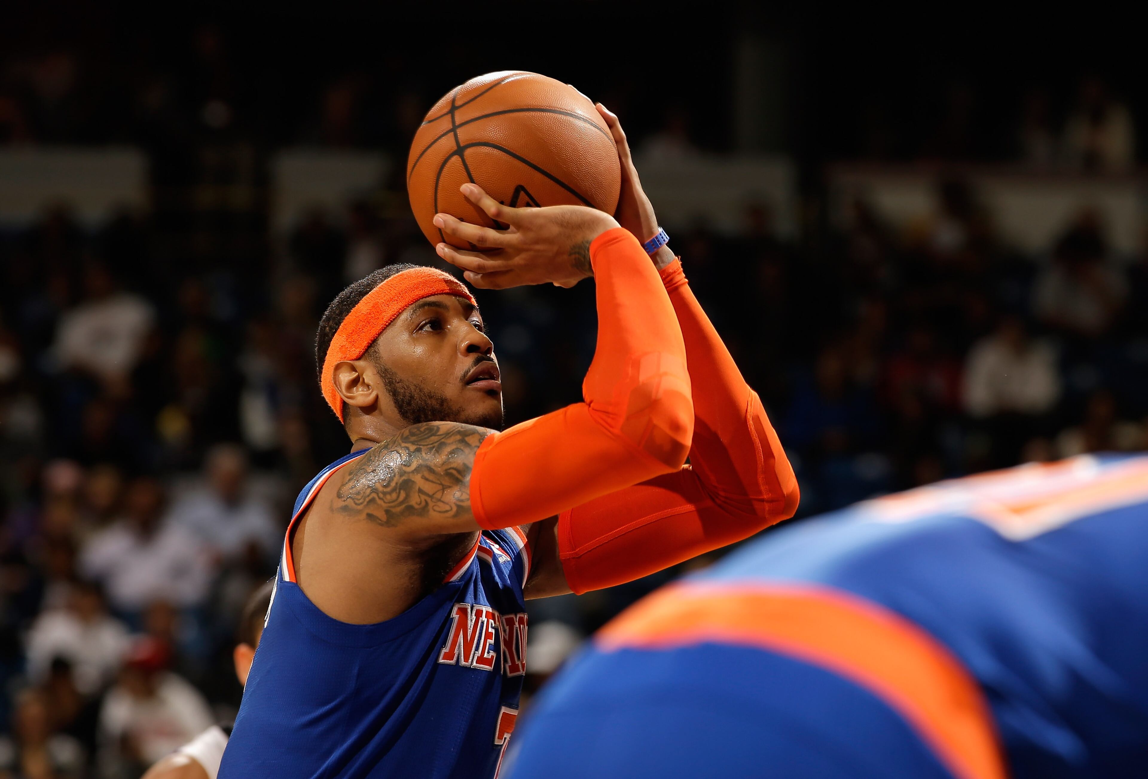 Anthony is at the point in his career where fans know he's a great individual talent, but he has yet to show that he can win significantly in the postseason. He only needs an NBA championship to be part of a rare class of guys who have won NCAA, Olympics and NBA titles. (Photo by Ezra Shaw/Getty Images)