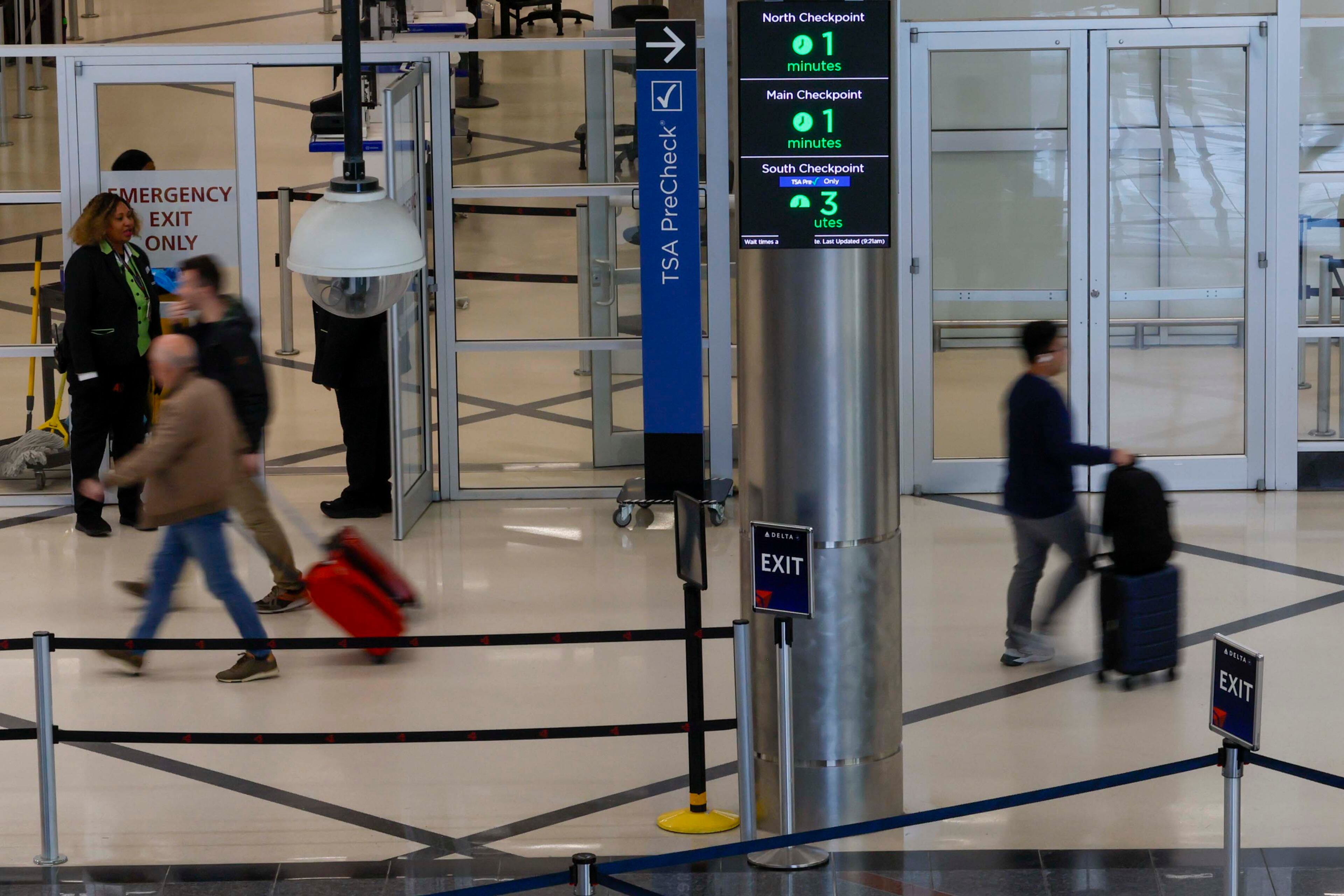 TSA PreCheck lines at Hartsfield-Jackson Atlanta International Airport remain operational Sunday, as they were in this photo from Monday, Jan. 26, 2026. (Miguel Martinez/AJC)