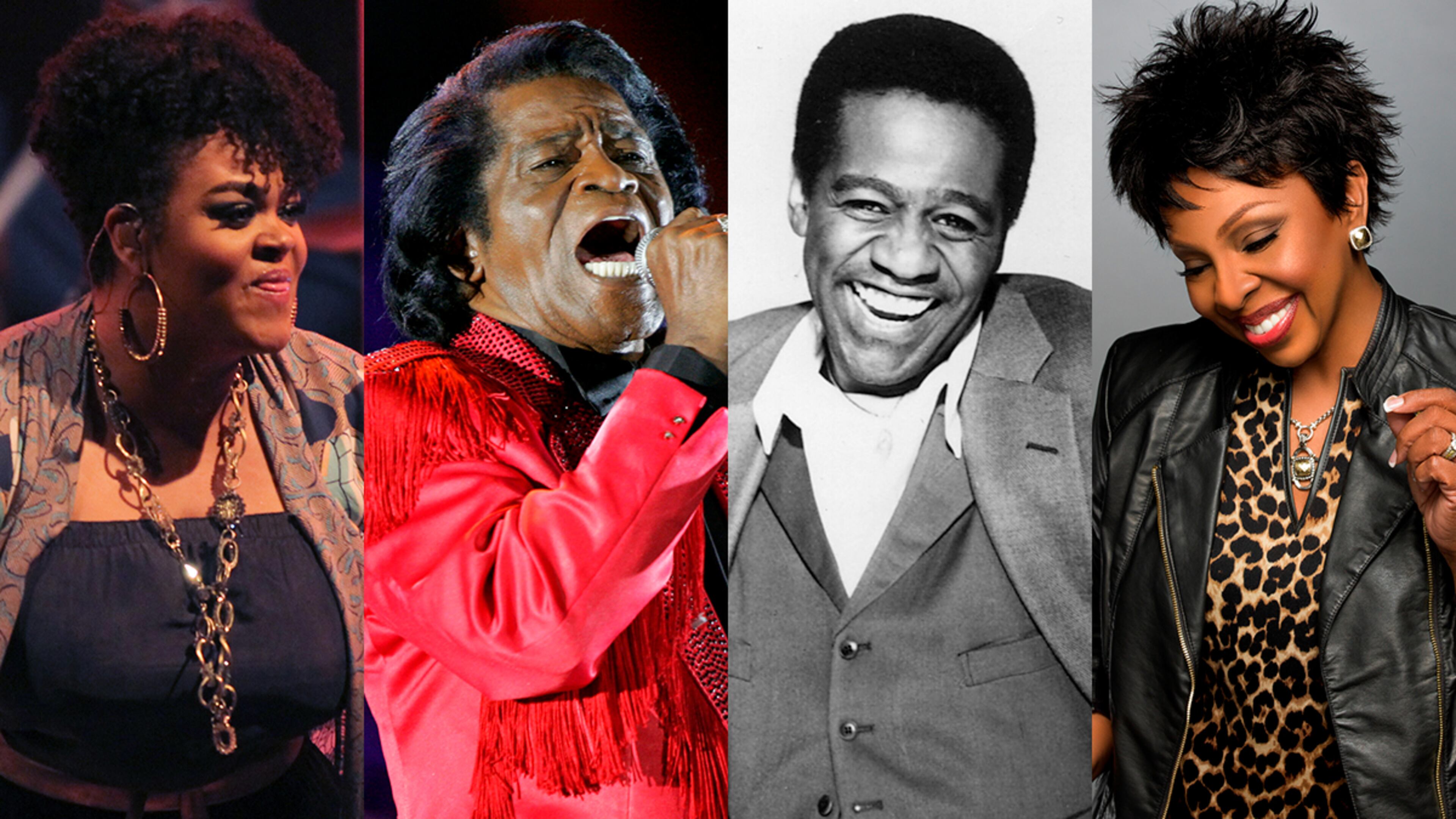 Jill Scott, James Brown, Al Green and Gladys Knight. (Akili-Casundria Ramsess and AP file)