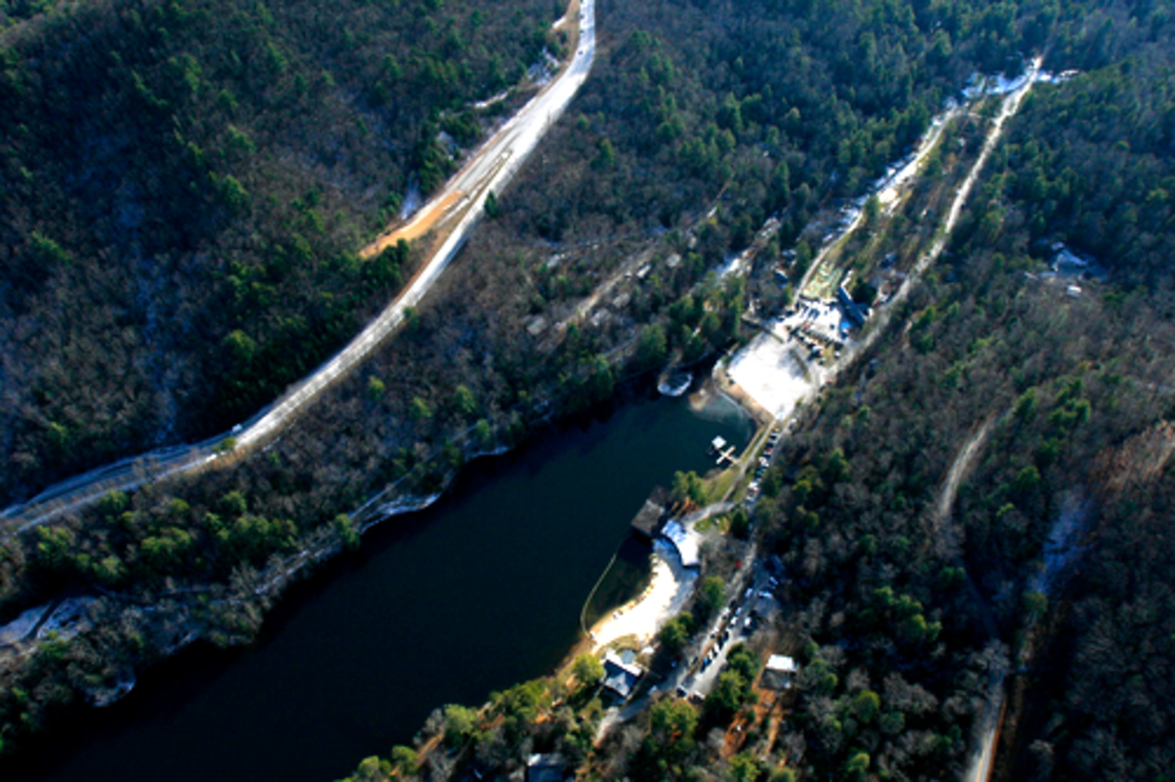 An aerial view of Vogel State Park where the search for Emerson seemed endless.