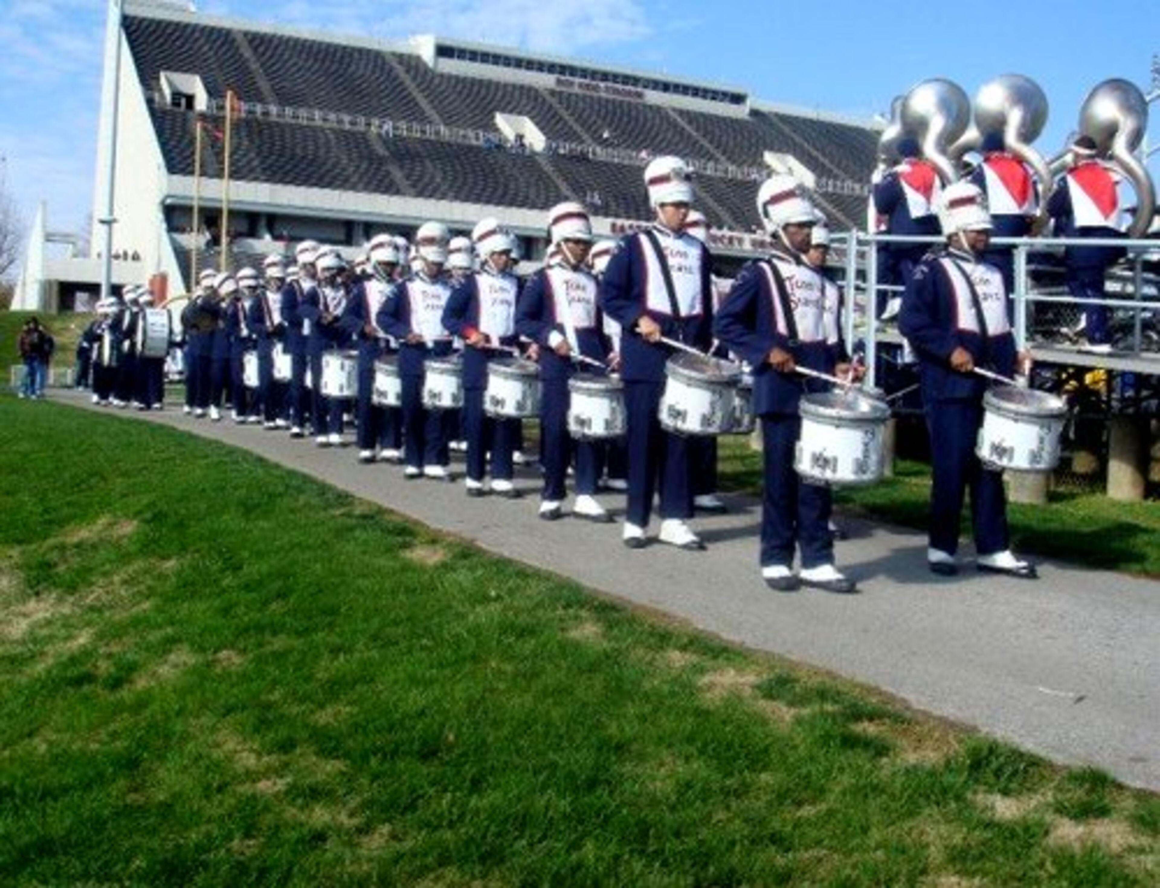 Tennessee State University "Aristocrat of Bands" Marching into EKU's Stadium.