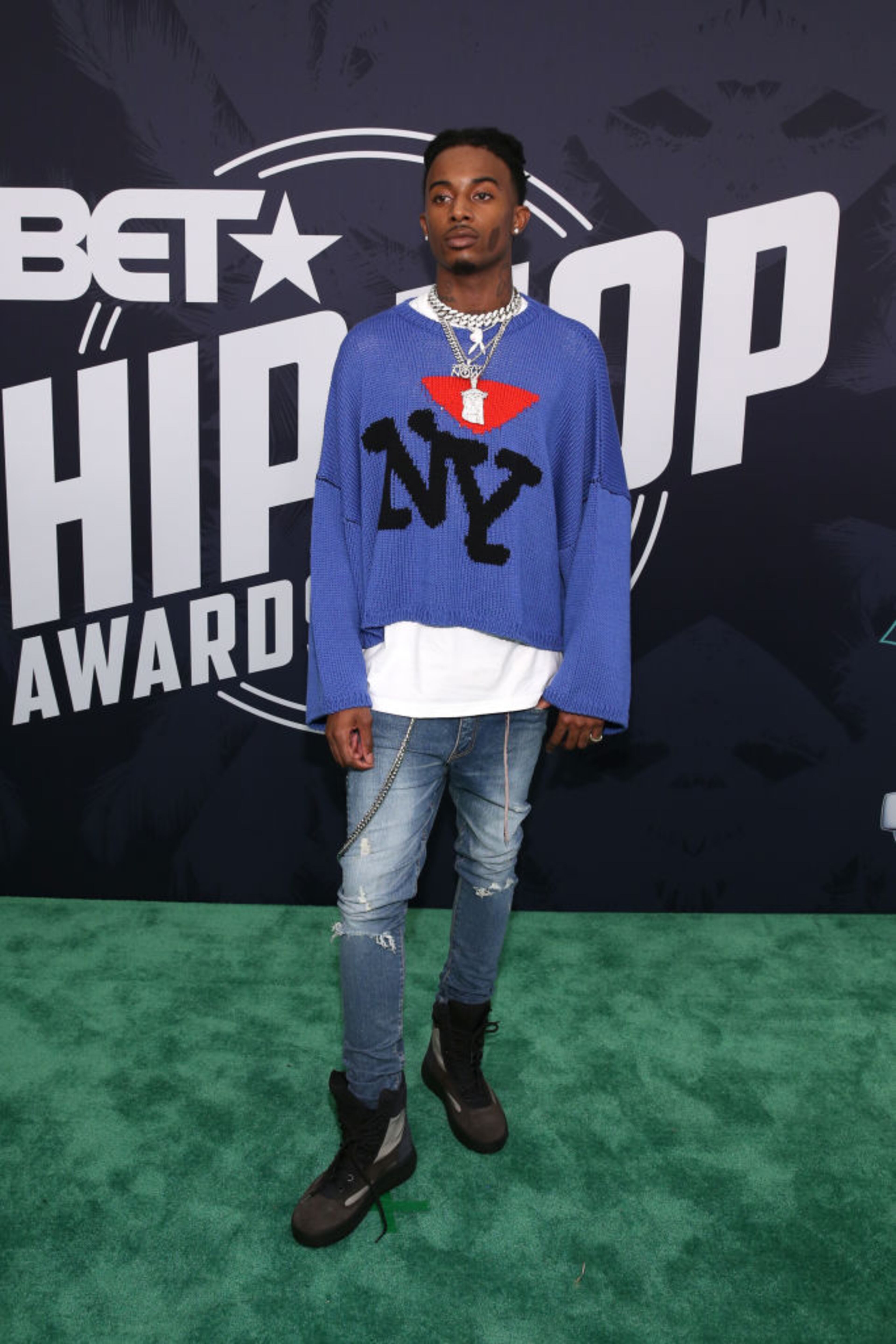 MIAMI BEACH, FL - OCTOBER 06: Rapper Playboi Carti attends the BET Hip Hop Awards 2017 at The Fillmore Miami Beach at the Jackie Gleason Theater on October 6, 2017 in Miami Beach, Florida. (Photo by Bennett Raglin/Getty Images for BET )