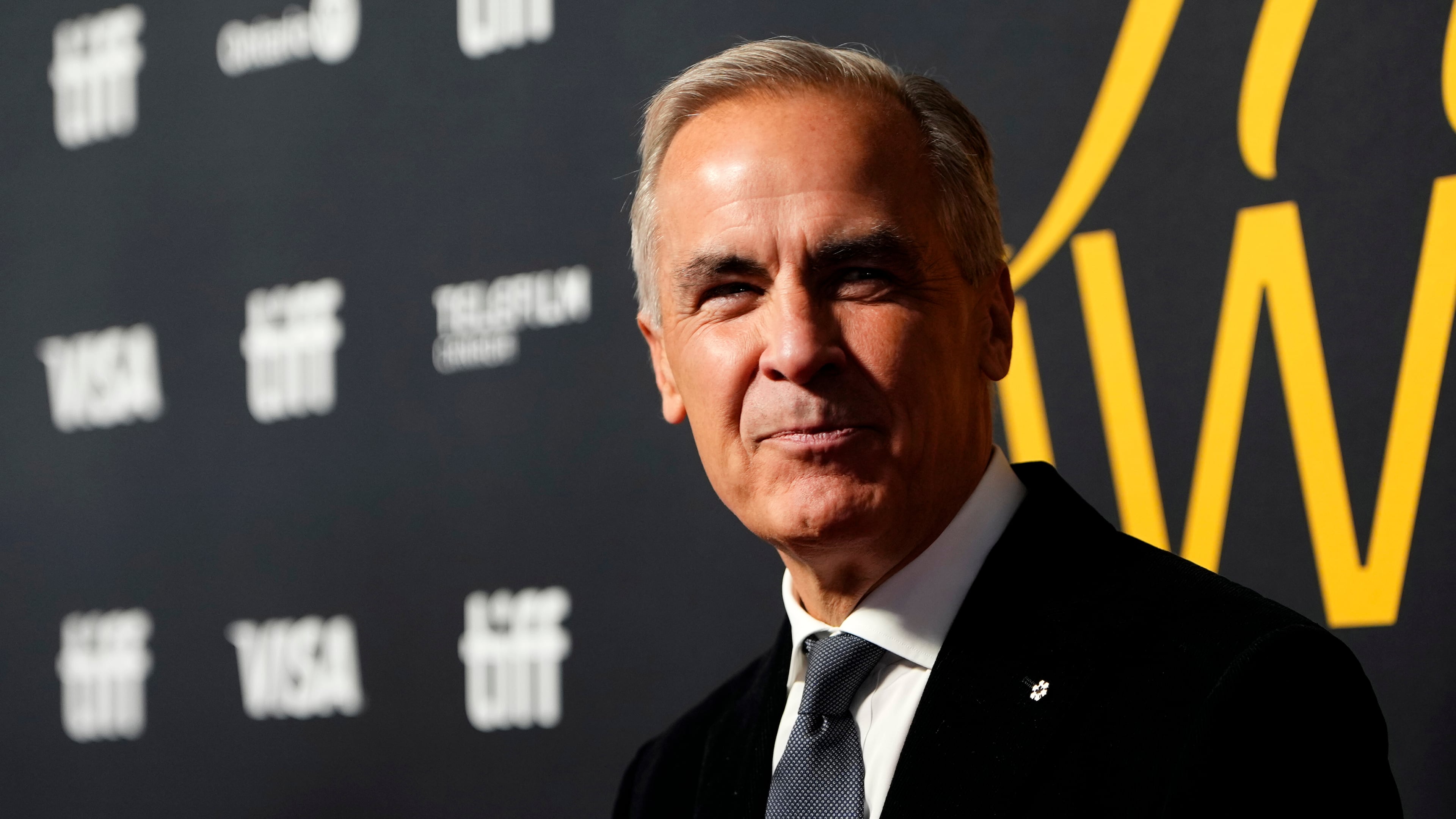 Canada Prime Minister Mark Carney arrives at the Toronto International Film Festival Tribute Awards gala in Toronto, Sunday, Sept. 13, 2026. (Chris Young/The Canadian Press via AP)