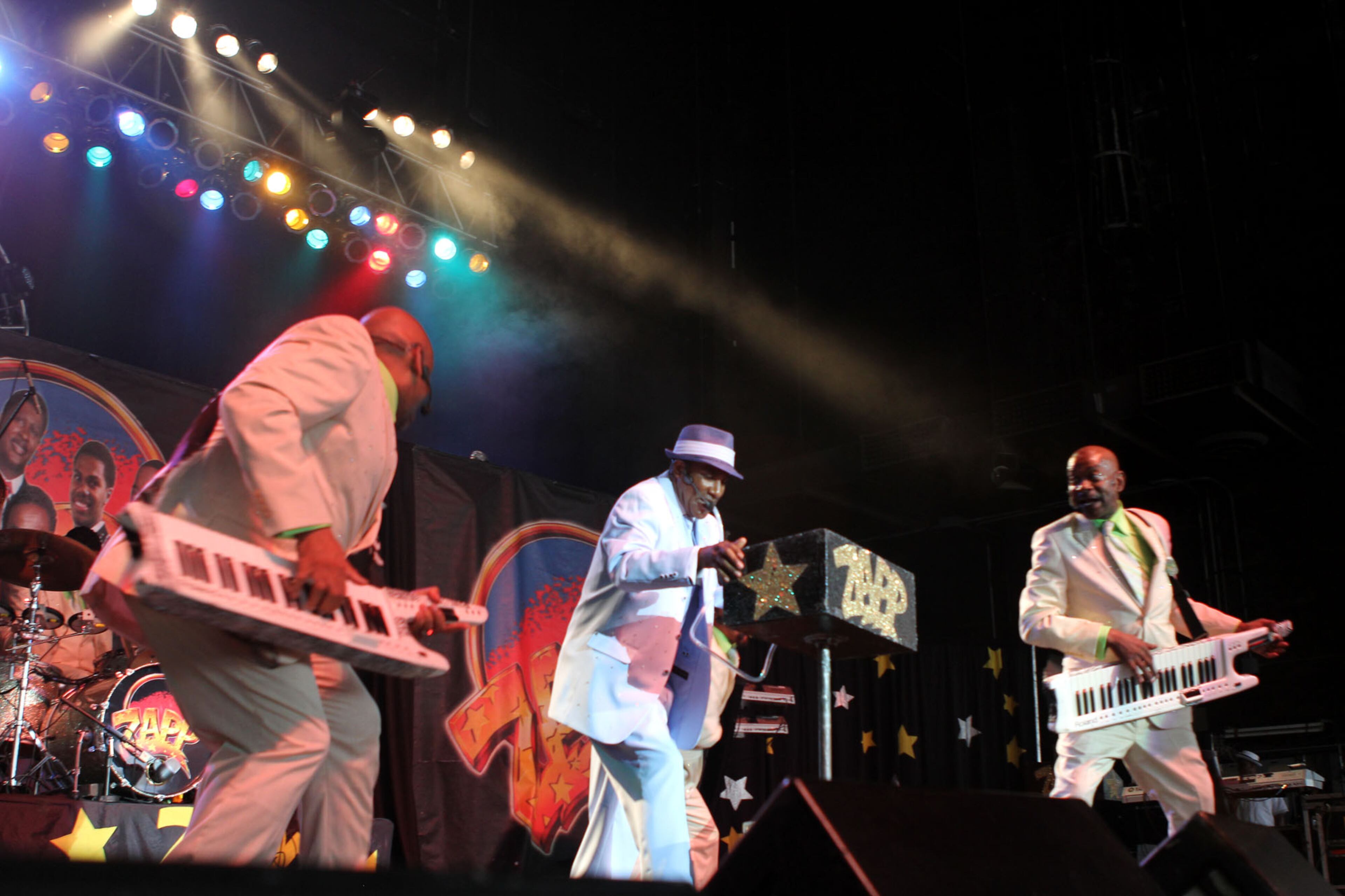 The Zapp Band performs such hits as "Doo Wa Ditty," "More Bounce to the Ounce" and "Computer Love" at the 2013 Flashback Festival at Aaron's Amphitheatre at Lakewood in Atlanta on Saturday.
