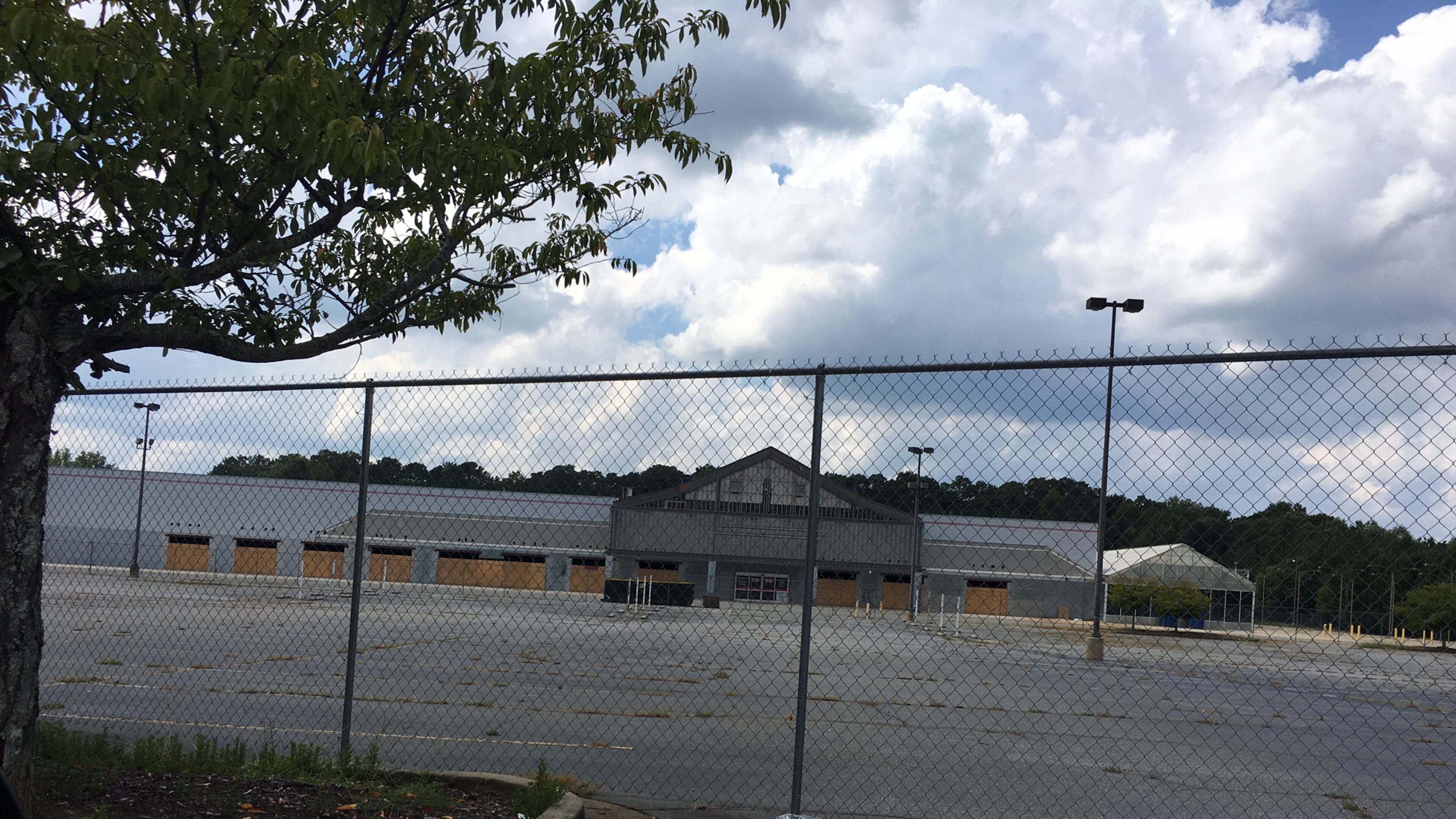 The former Lowe's location at 733 Pleasant Hill Road in Lilburn, which has been abandoned since 2009.