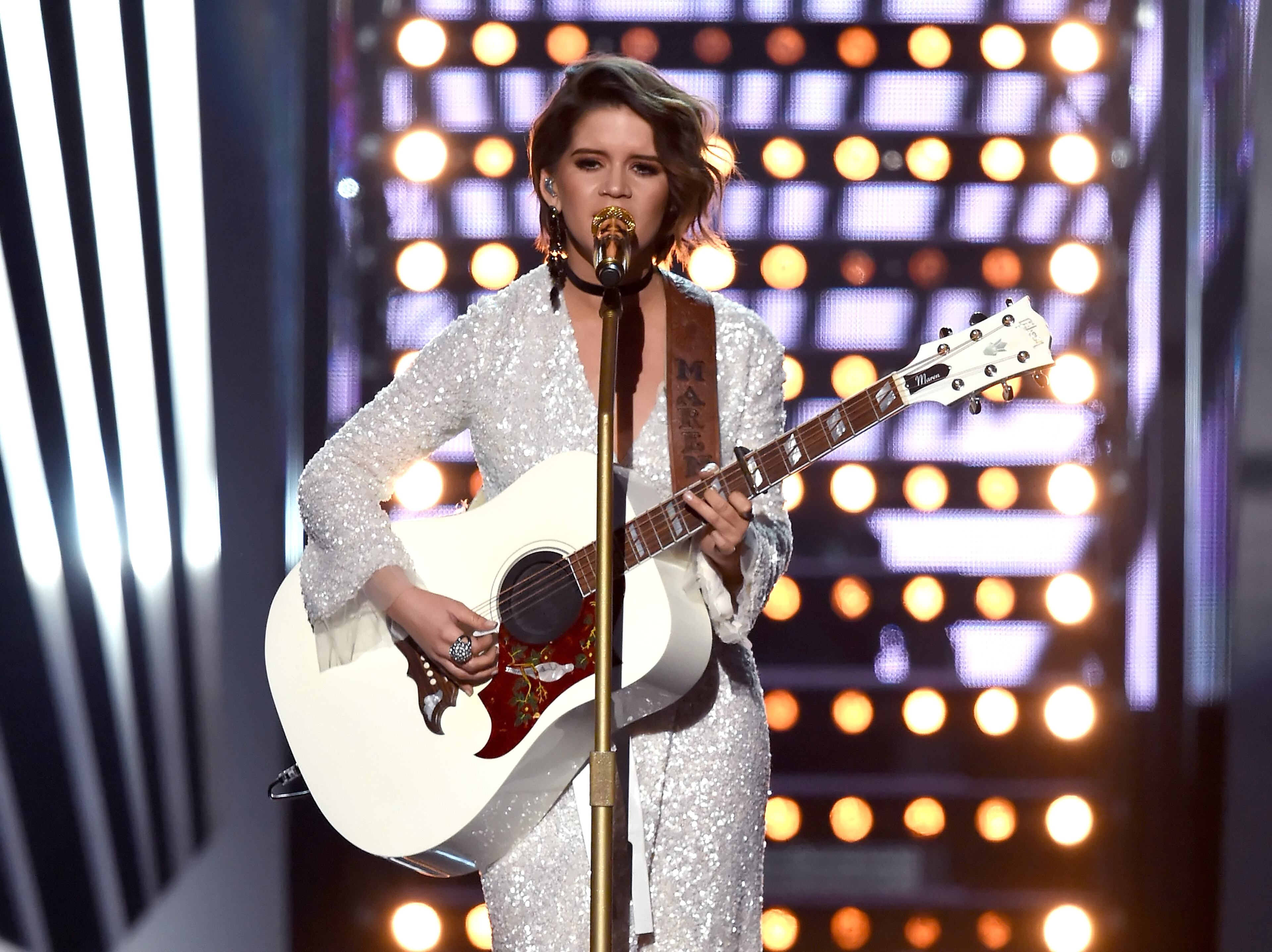 LAS VEGAS, NV - APRIL 02: Recording artist Maren Morris performs onstage during the 52nd Academy Of Country Music Awards at T-Mobile Arena on April 2, 2017 in Las Vegas, Nevada. (Photo by Ethan Miller/Getty Images)
