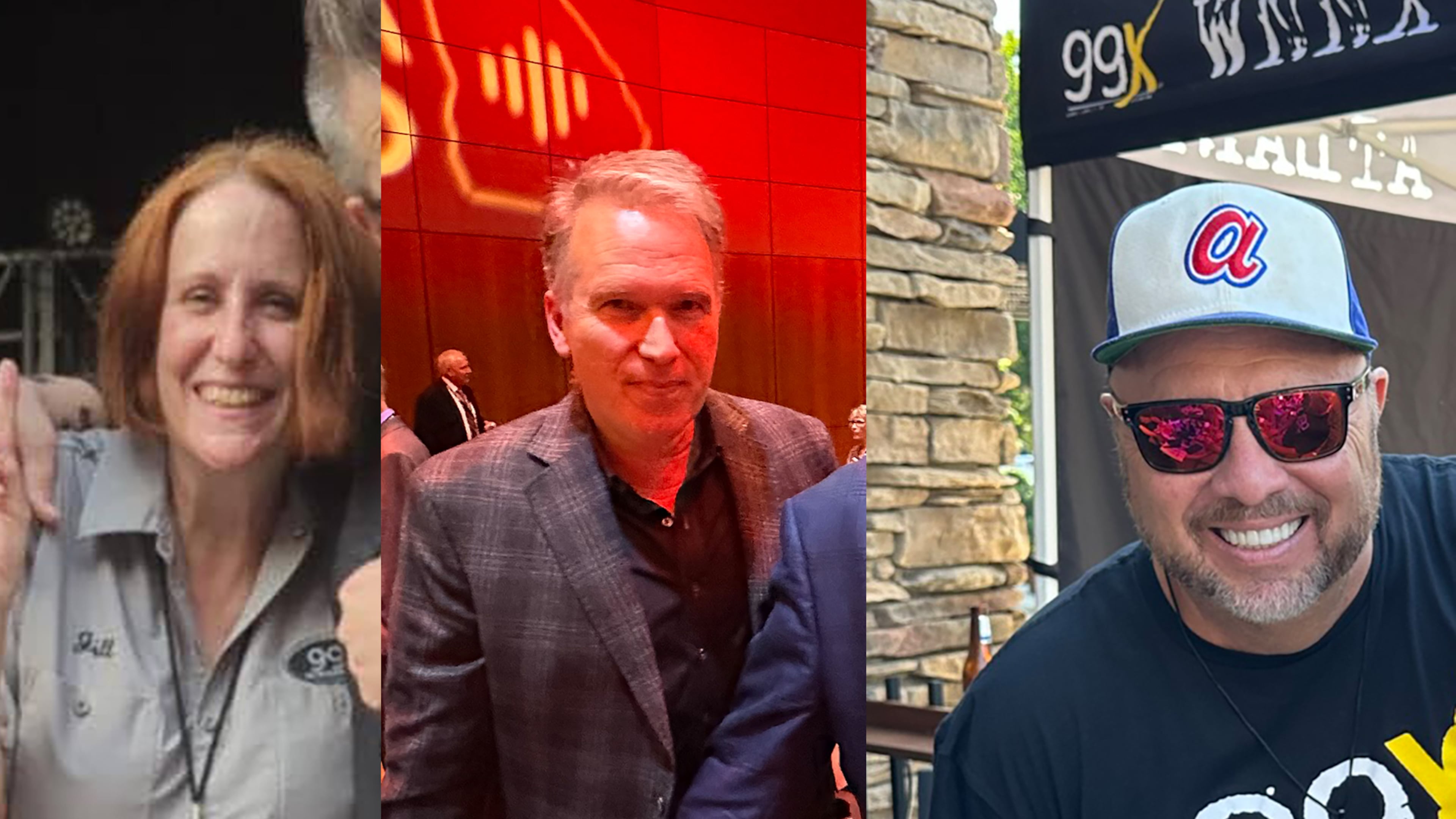 The confirmed cuts 99X made on Friday includes evening host Jill Nelson (from left) as well as morning hosts Steve Barnes and Christopher “Crash“ Clark. (Courtesy of Scott Mahaffy; Rodney Ho/AJC)