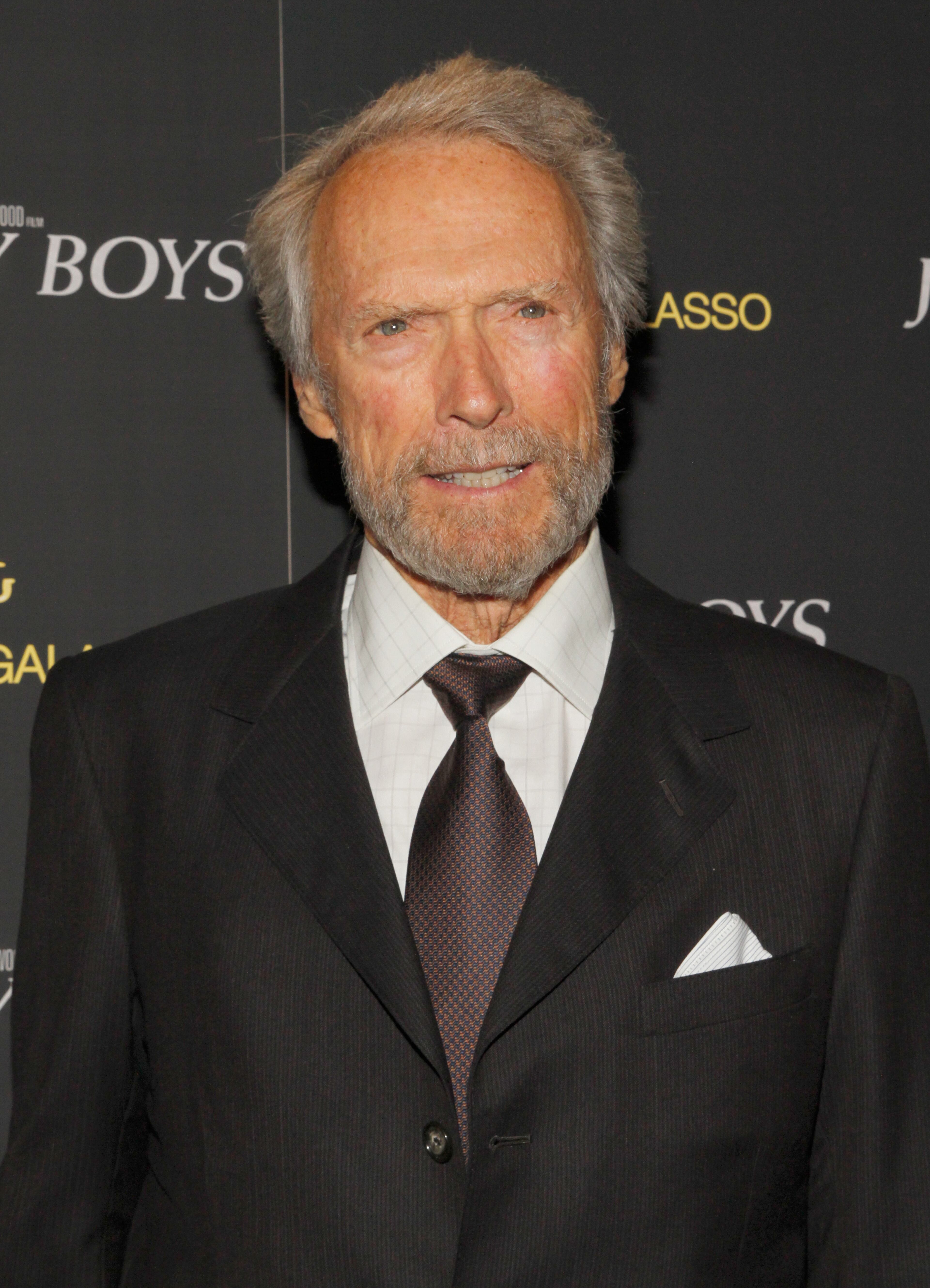 NEW YORK, NY - JUNE 09: Clint Eastwood attends the "Jersey Boys" Special Screening dinner at Angelo Galasso House on June 9, 2014 in New York City. (Photo by Mireya Acierto/Getty Images)