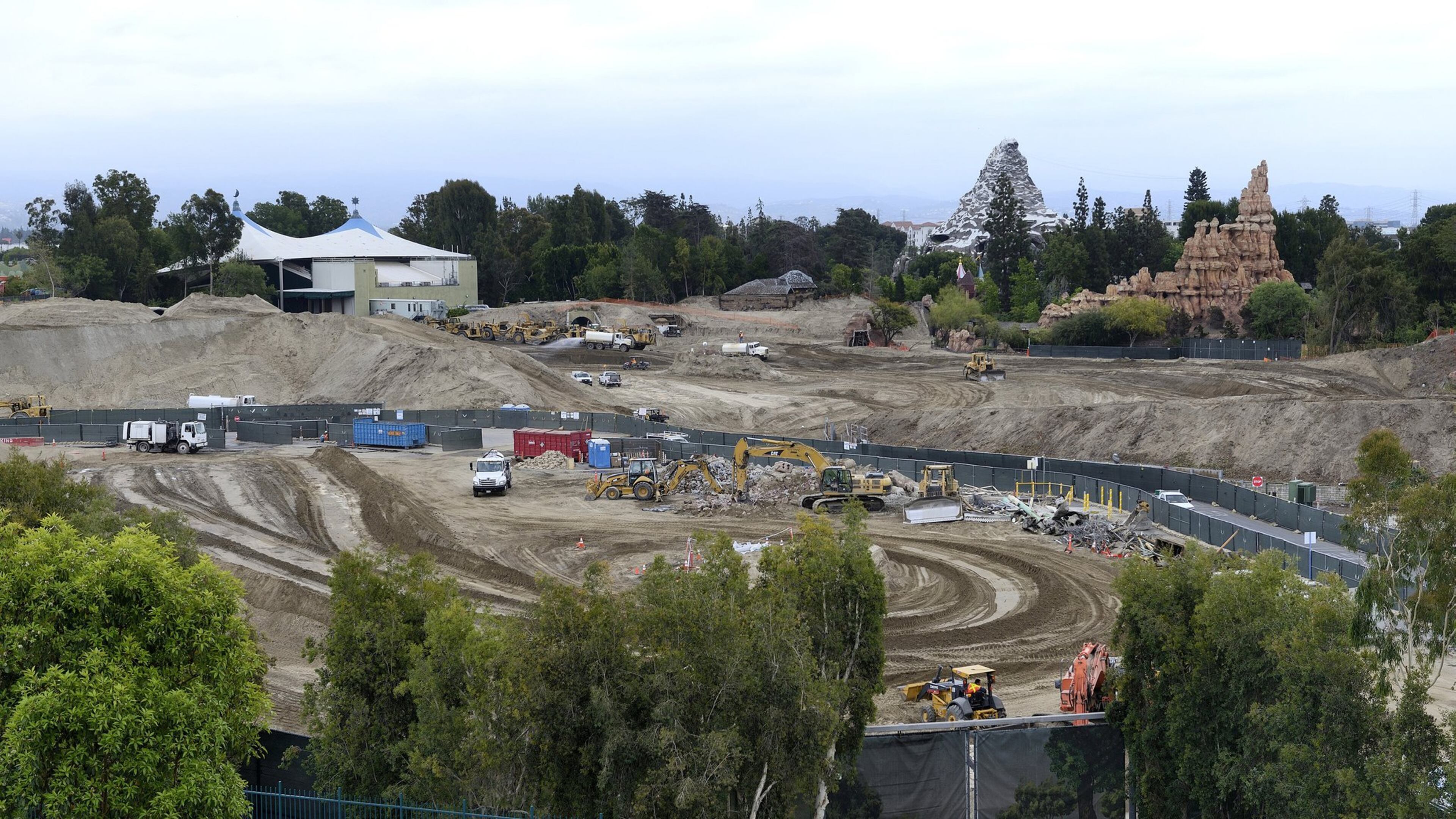 Work continues on Star Wars Land as Disney prepares to demolish the Fantayland terminus off the former Skyway ride at Disneyland on May 16, 2016 near Anaheim, Calif. (Jeff Gritchen/Orange County Register/TNS)