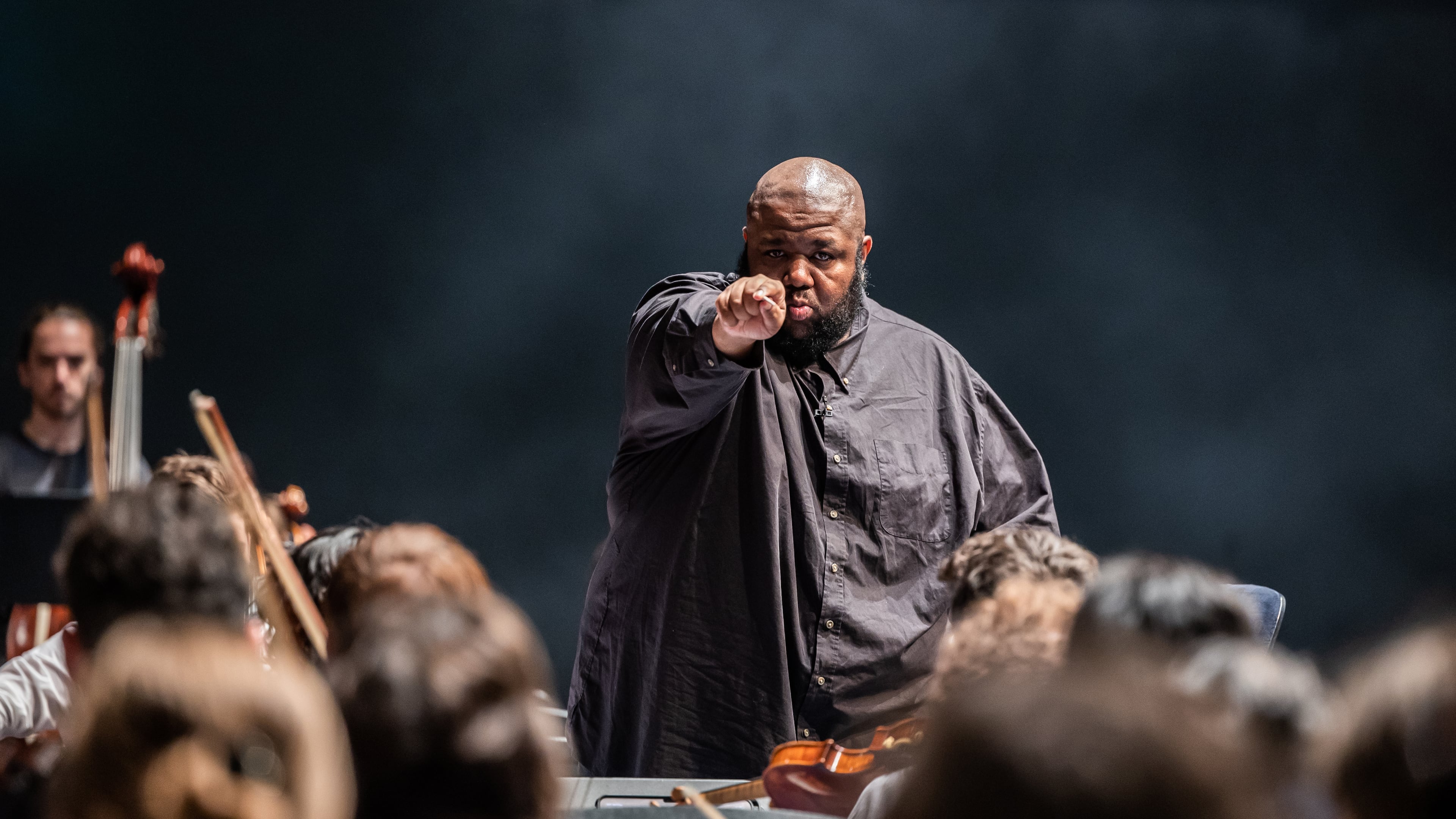 Sorey leads the "Adagio (for Wadada Leo Smith)" at the Lucerne Festival in August 2022.
Courtesy of Patrick Huerlimann