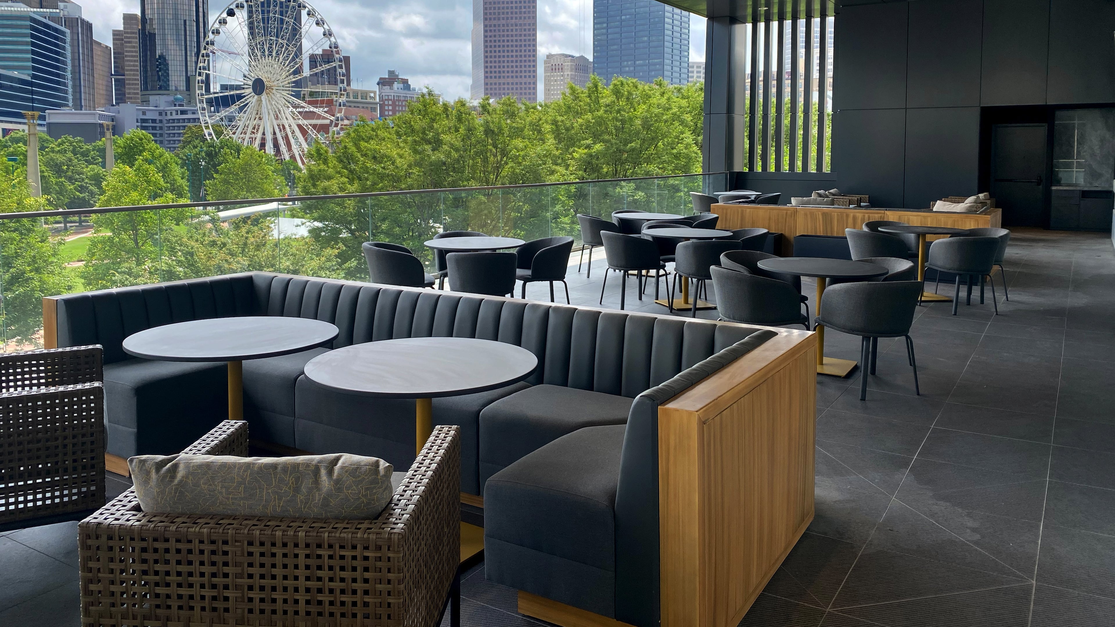 Views from one of the new food and dining concepts at Omni Hotel Atlanta.