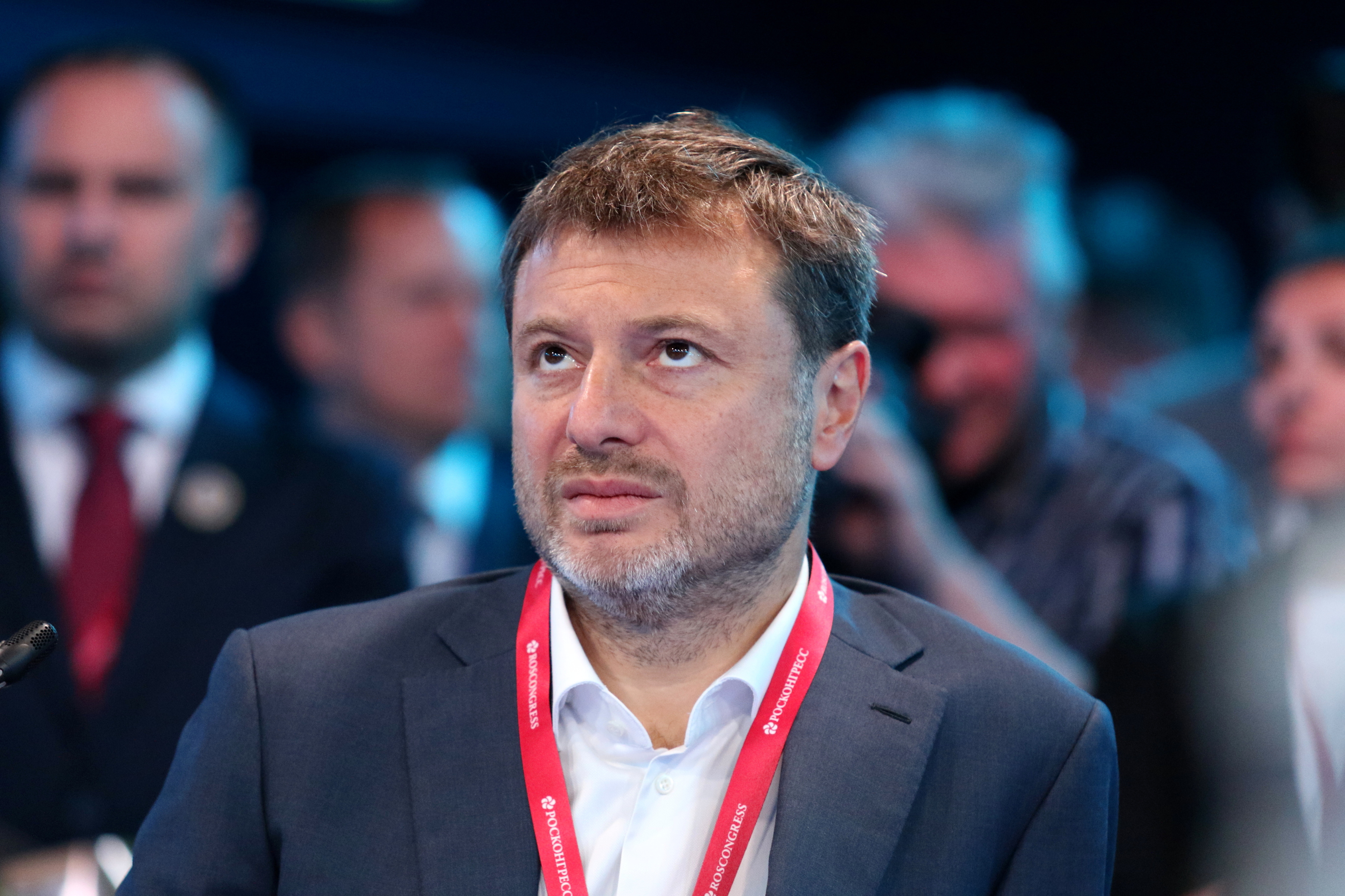 Sergey Khotimskiy complained to The Moscow Times in 2022 about the possibility of facing U.S. sanctions. It was "like working with a gun to your head," he said. (Maksim Konstantinov/SOPA Images/LightRocket via Getty Images)