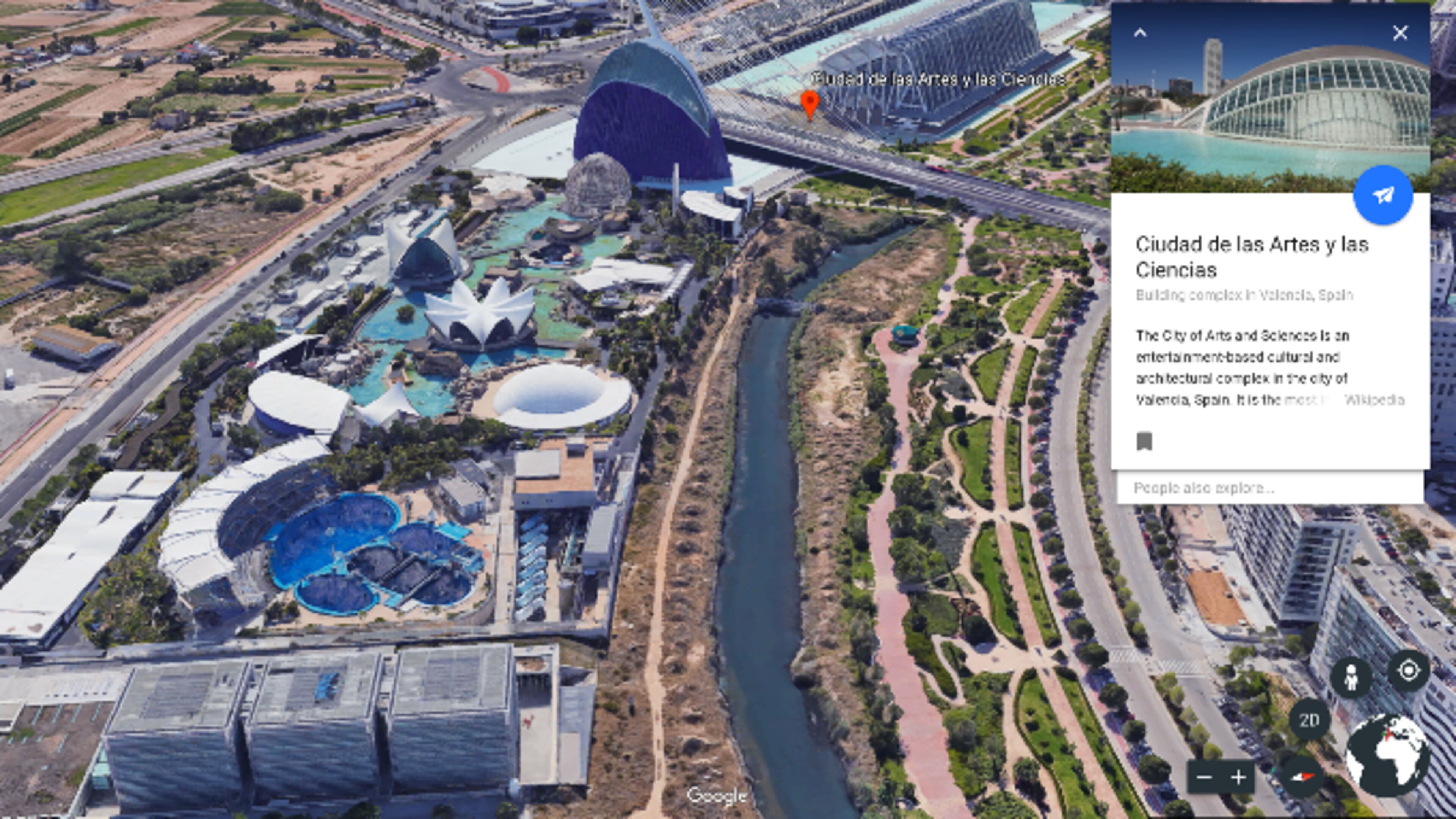 Screenshot of the new Google Earth revamp.