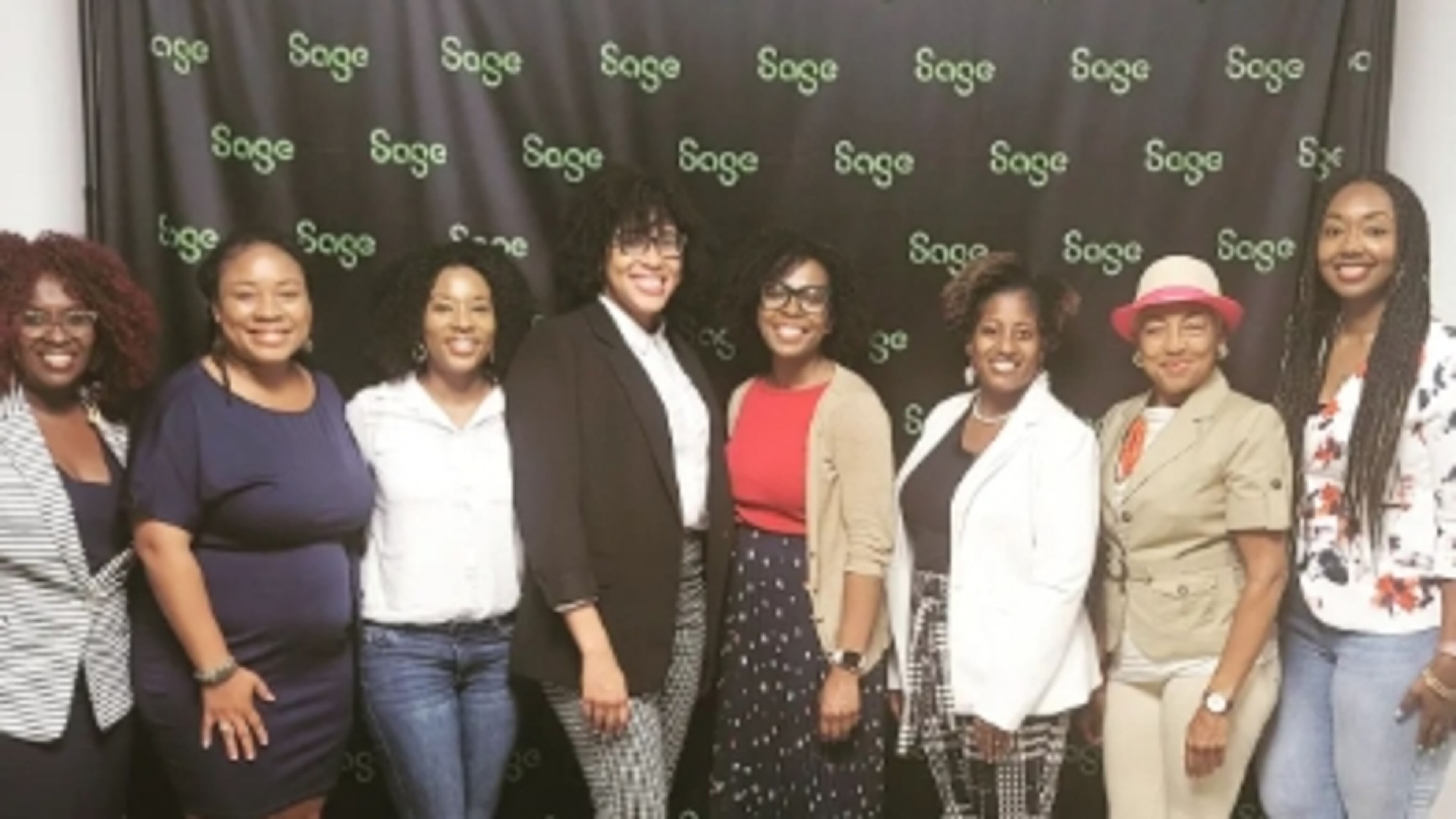 Part of the first cohort of grant winners from a Sage and BOSS Network grant program for Black women entrepreneurs.
COURTESY OF SAGE