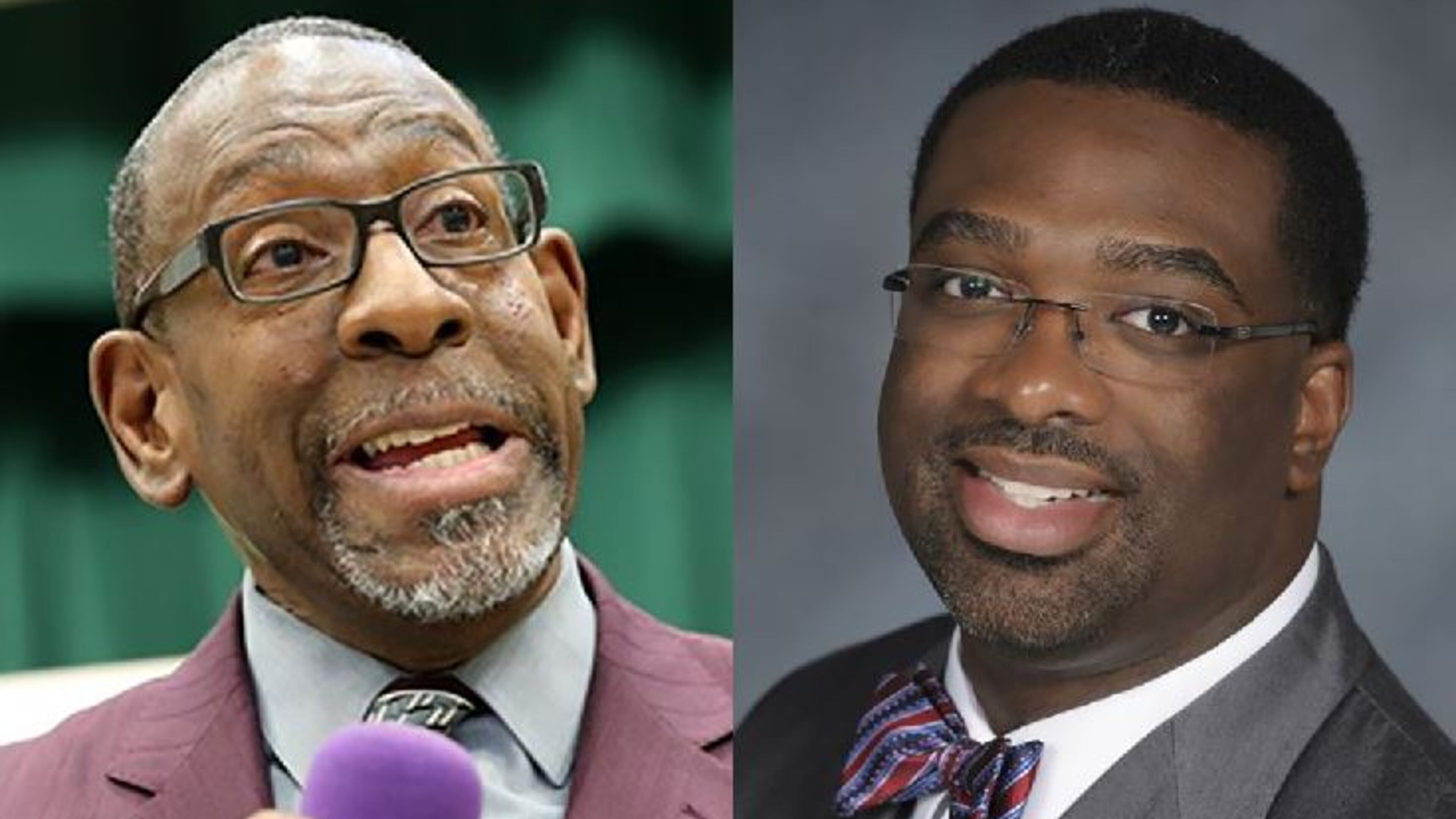DeKalb County School District Superintendent Steve Green (left) worked with Leo Brown (right) worked at Kansas City Public Schools.