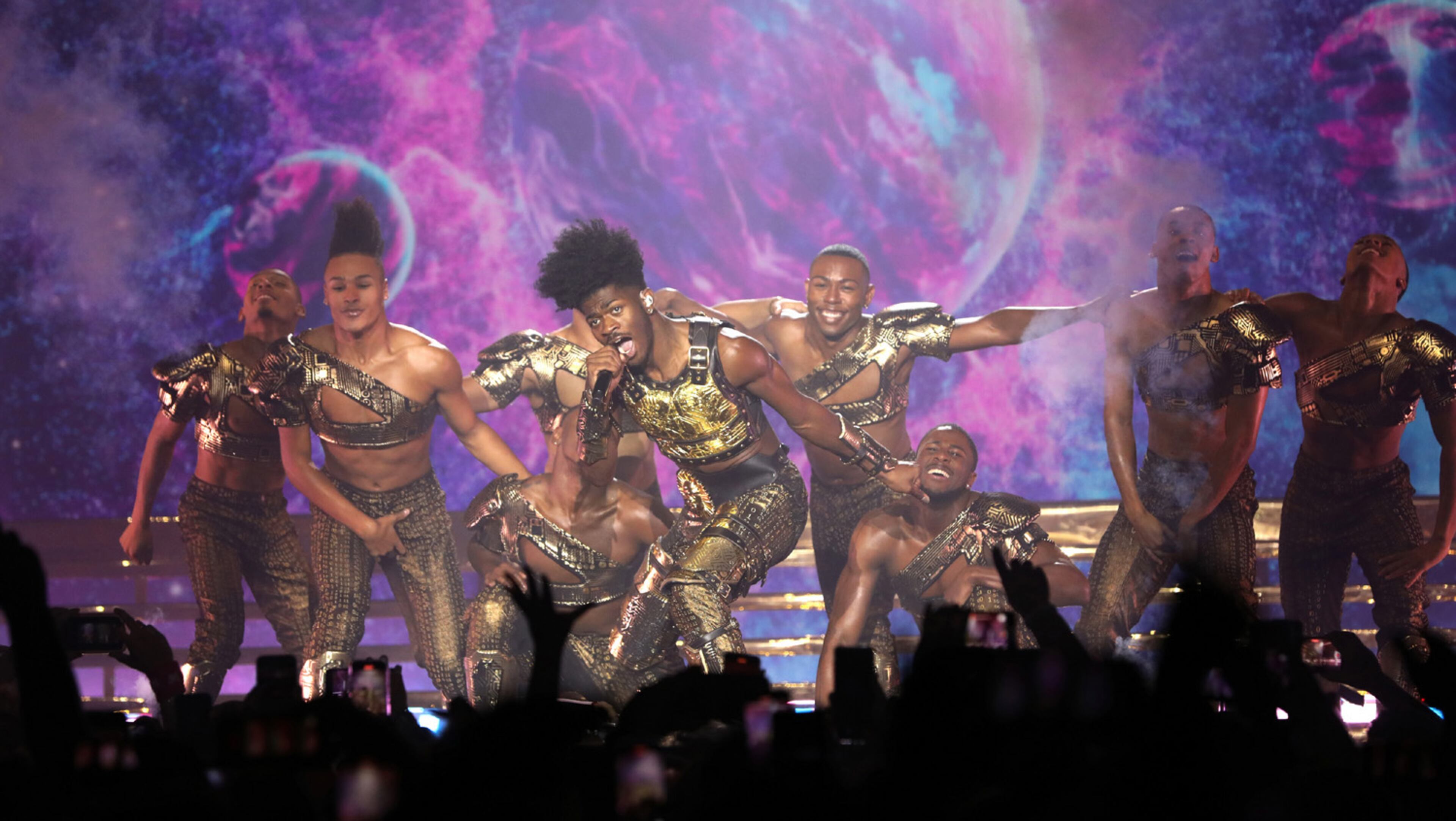 Atlanta native Lil Nas X played the first show of a two-night run in his hometown on Tuesday, Sept. 27, 2022, at the Coca-Cola Roxy Theatre. The Long Live Montero Tour hits the stage again Wednesday night at the Roxy in The Battery Atlanta. Robb Cohen for the Atlanta Journal-Constitution