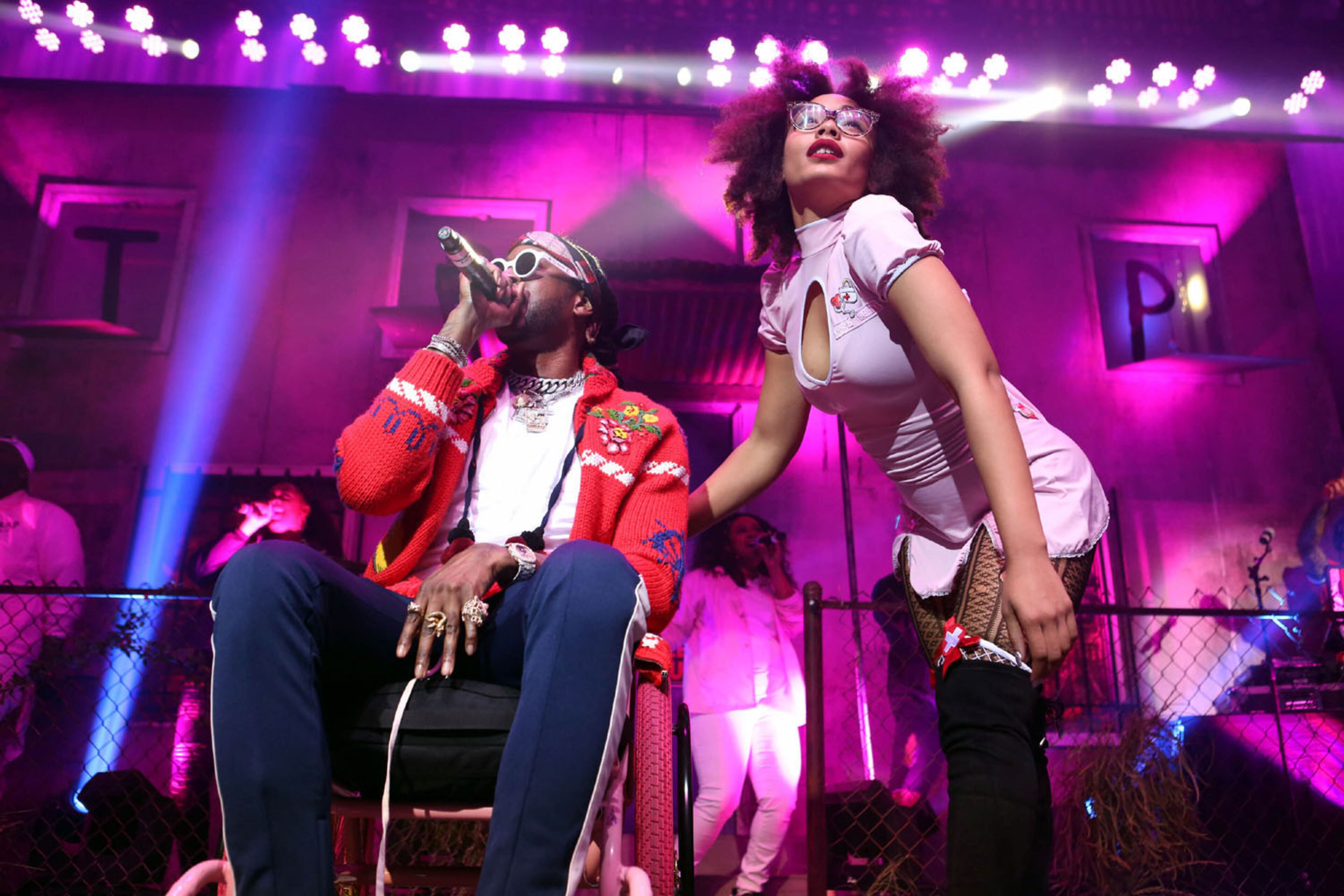 Rapper 2 Chainz, performing with a broken leg, brings his Pretty Girls Like Trap Music Tour to the sold out Tabernacle in Atlanta on Tuesday, October 3, 2017.Robb Cohen Photography & Video /RobbsPhotos.com