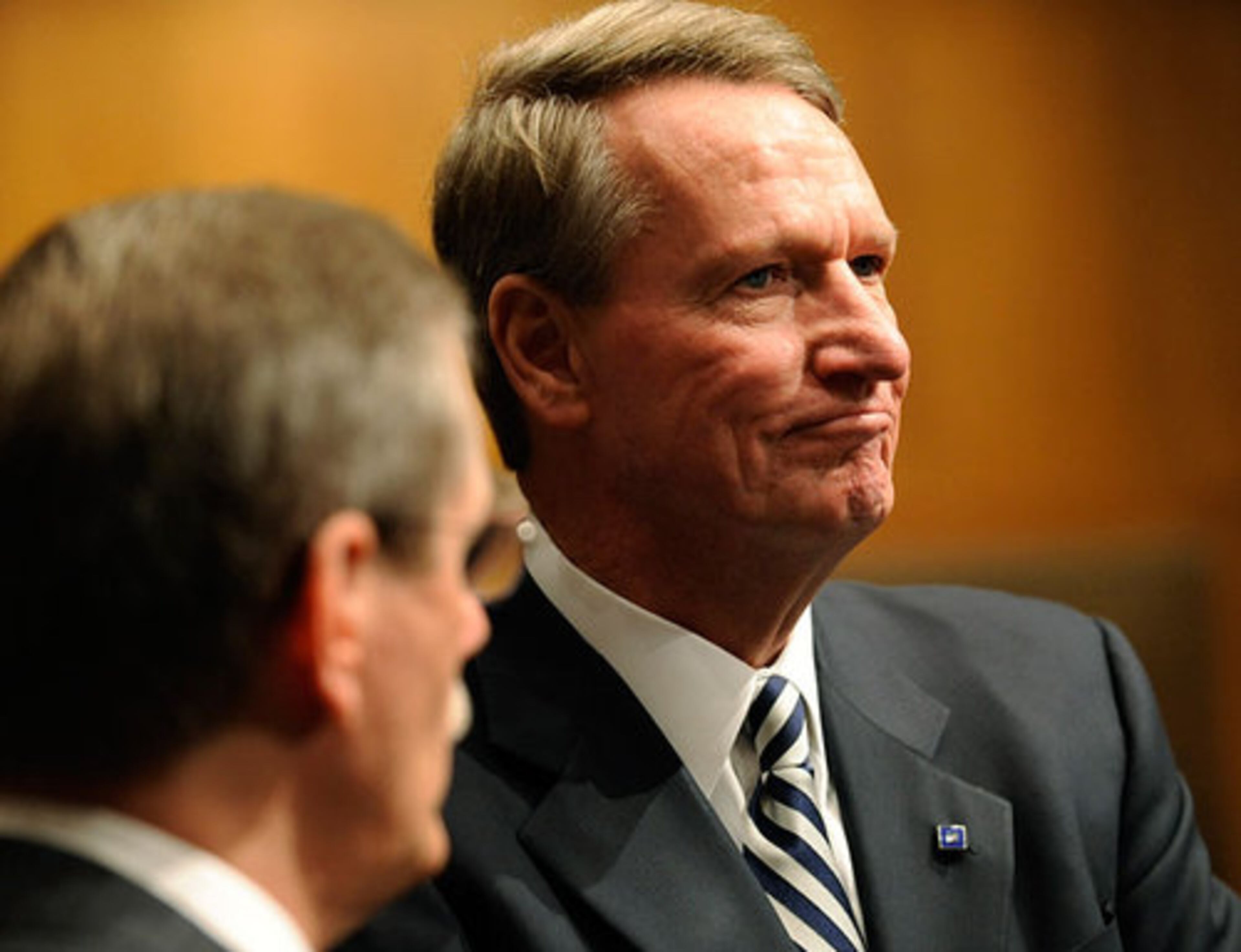 U.S. automakers pleaded with Congress Thursday for an expanded $34 billion rescue package but heard fresh skepticism in a bumpy encore appearance. Here, General Motors Chief Executive Officer Richard Wagoner, right, stands with UAW President Ron Gettelfinger.