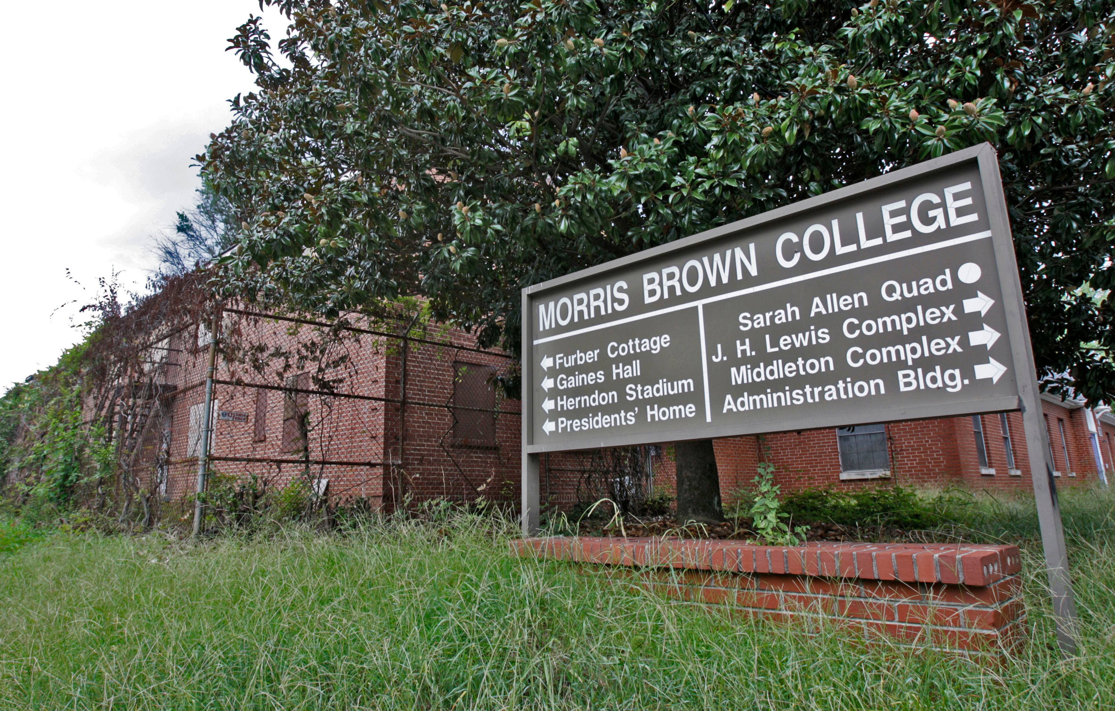 The Morris Brown campus shows signs of deterioration last year.