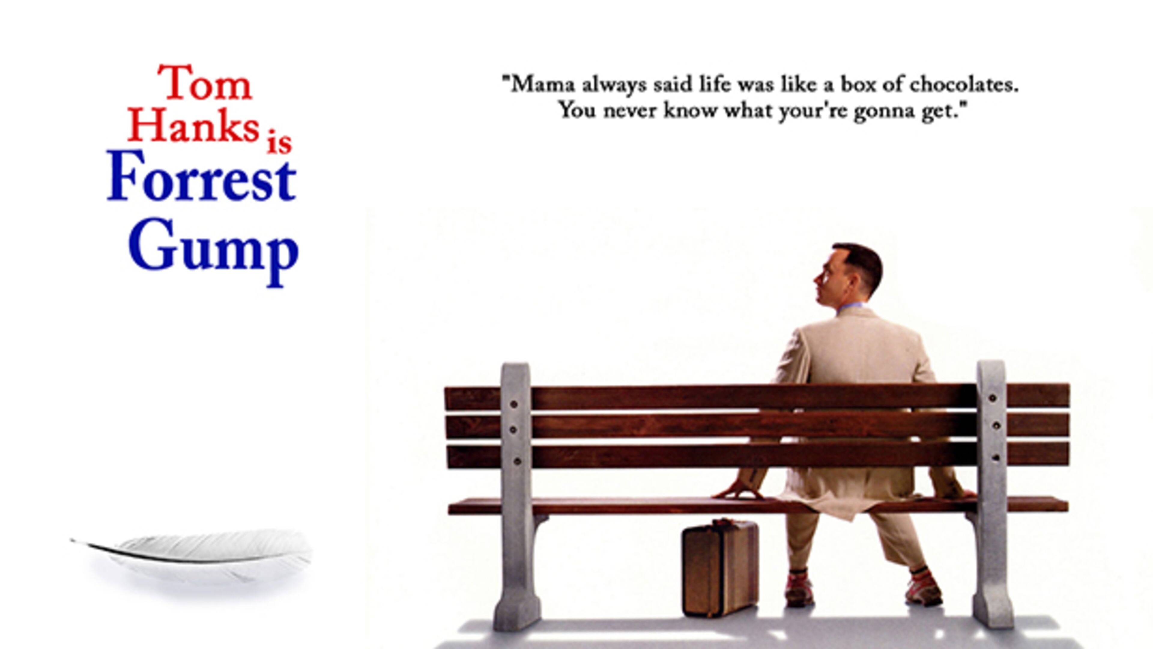 The movie poster for "Forrest Gump," 1994.