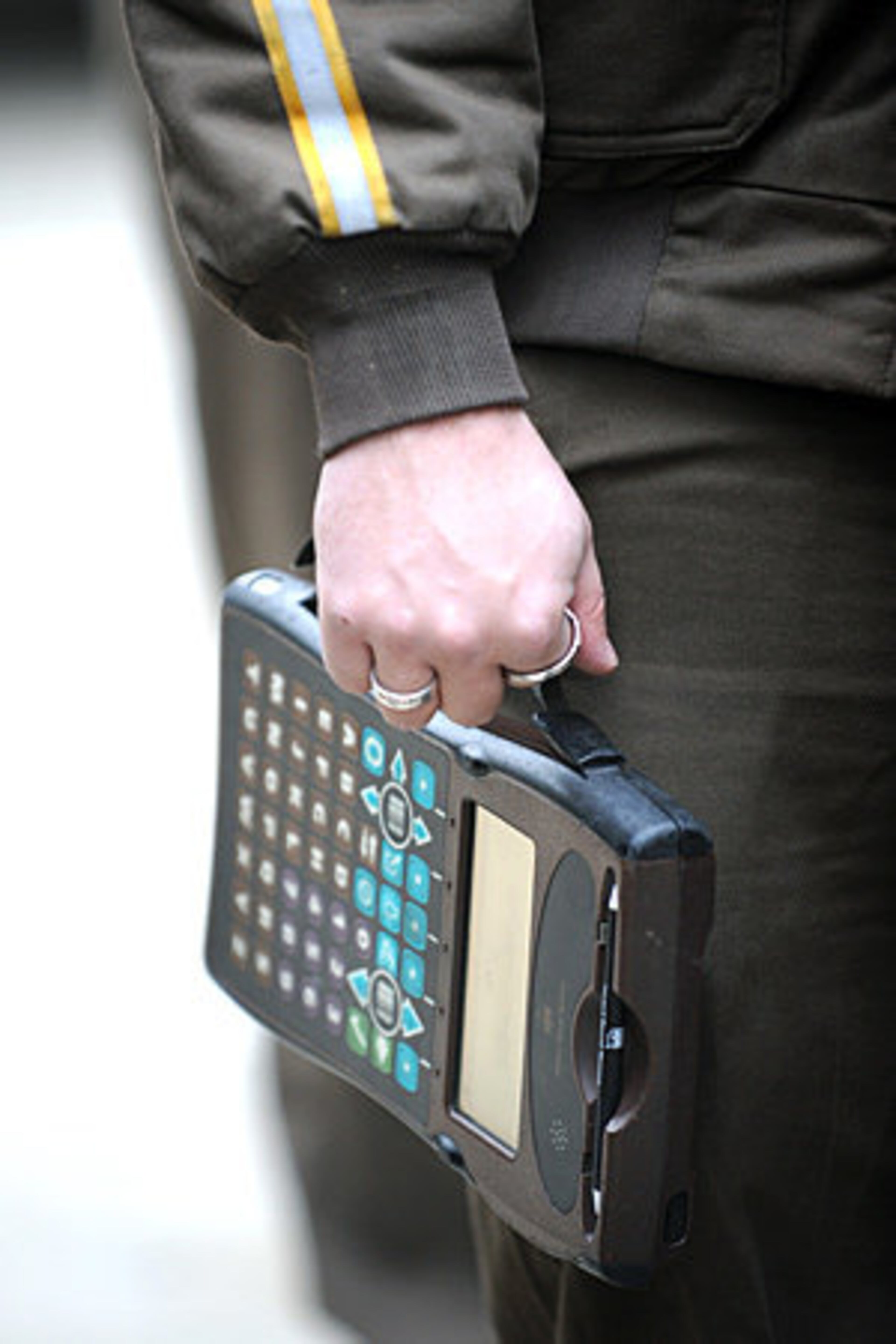 The Monday after Thanksgiving was dubbed Cyber Monday by the National Retail Federation trade group in 2005 to describe the unofficial kickoff to the online retail season. Here, a UPS worker with his bar code scanner.