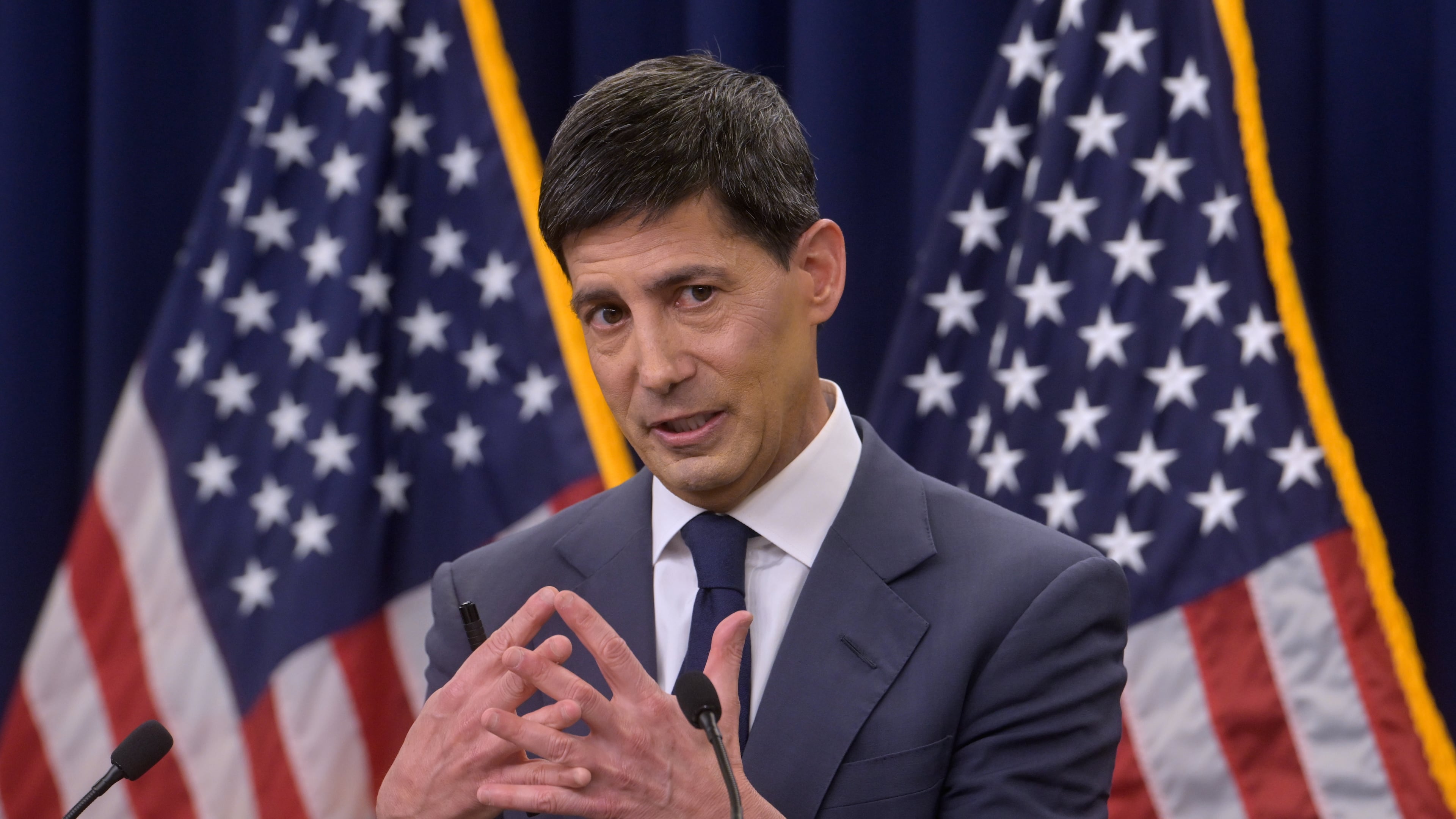 Federal Reserve Chairman Kevin Warsh speaks during a news conference following the Federal Open Market Committee meeting, Wednesday, June 17, 2025, in Washington. (AP Photo/Rod Lamkey, Jr.)