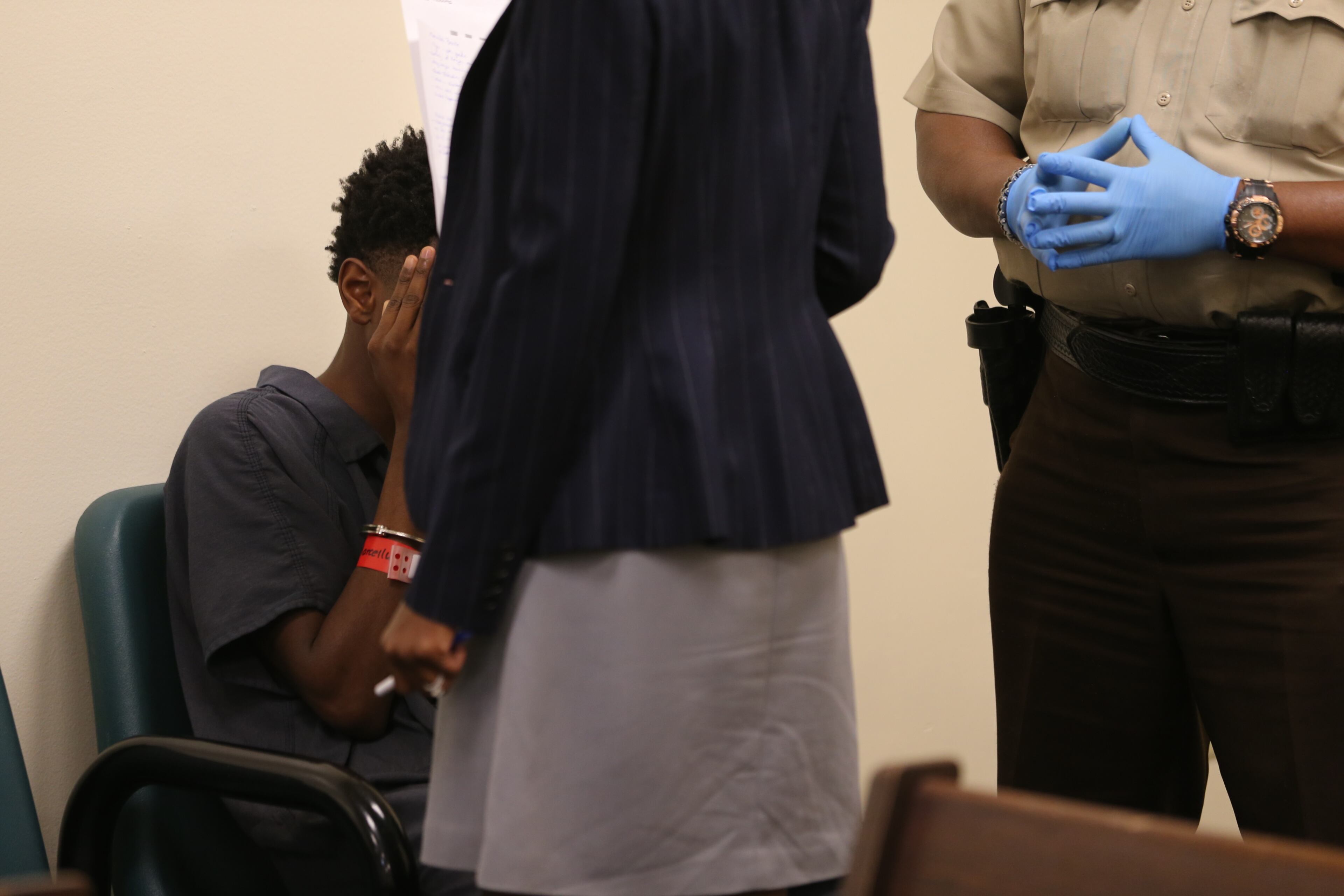 Marcellus Brooks, who allegedly shot five people near Therrell High School on May 13, appeared in court on May 14, 2014. Brooks is being held at the Fulton County jail on five counts of aggravated assault.