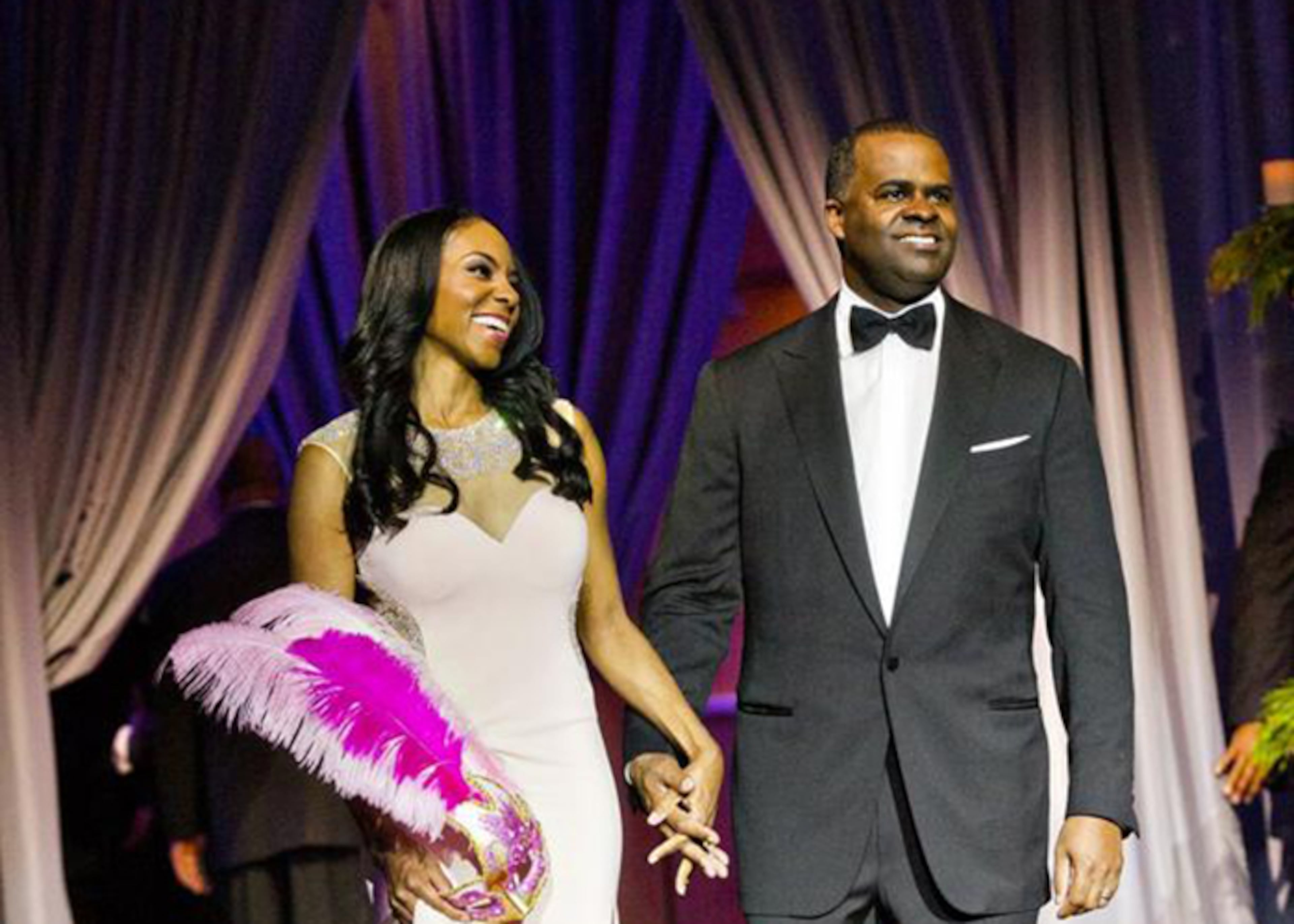 Atlanta Mayor Kasin Reed and his wife Sarah-Elizabeth Langford Reed are introduced during the 2014 United Negro College Fund Mayor’s Masked Ball. Langford Reed was involved in a 2016 accident while she drove a city vehicle she was not authorized to operate. JONATHAN PHILLIPS / SPECIAL