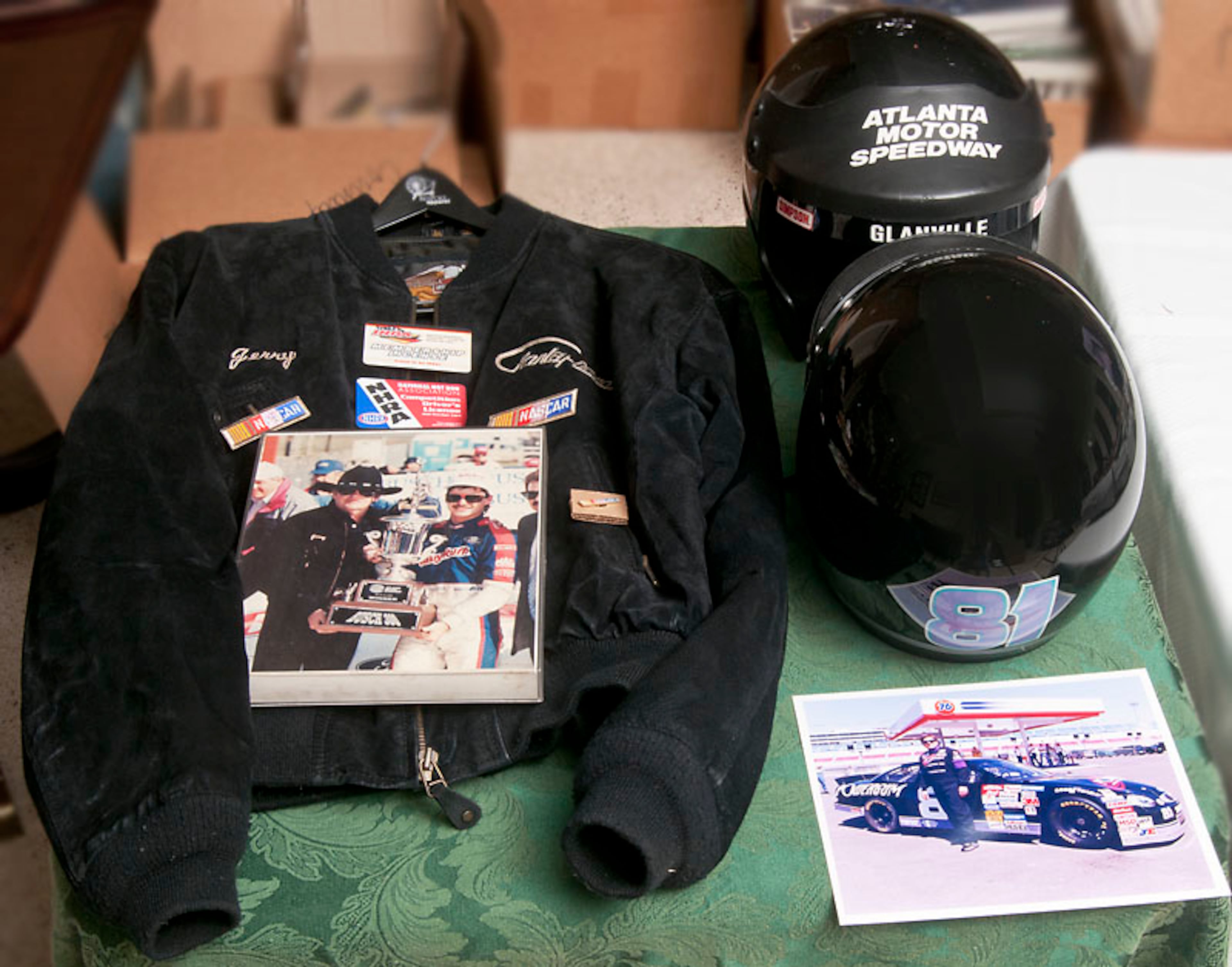 Other memorabilia includes items from Jerry Glanville's days as NASCAR racing days. Donna Davis Estate Sales in Dawsonville is handling the sale, which is open to the public from May 15 to May 17.