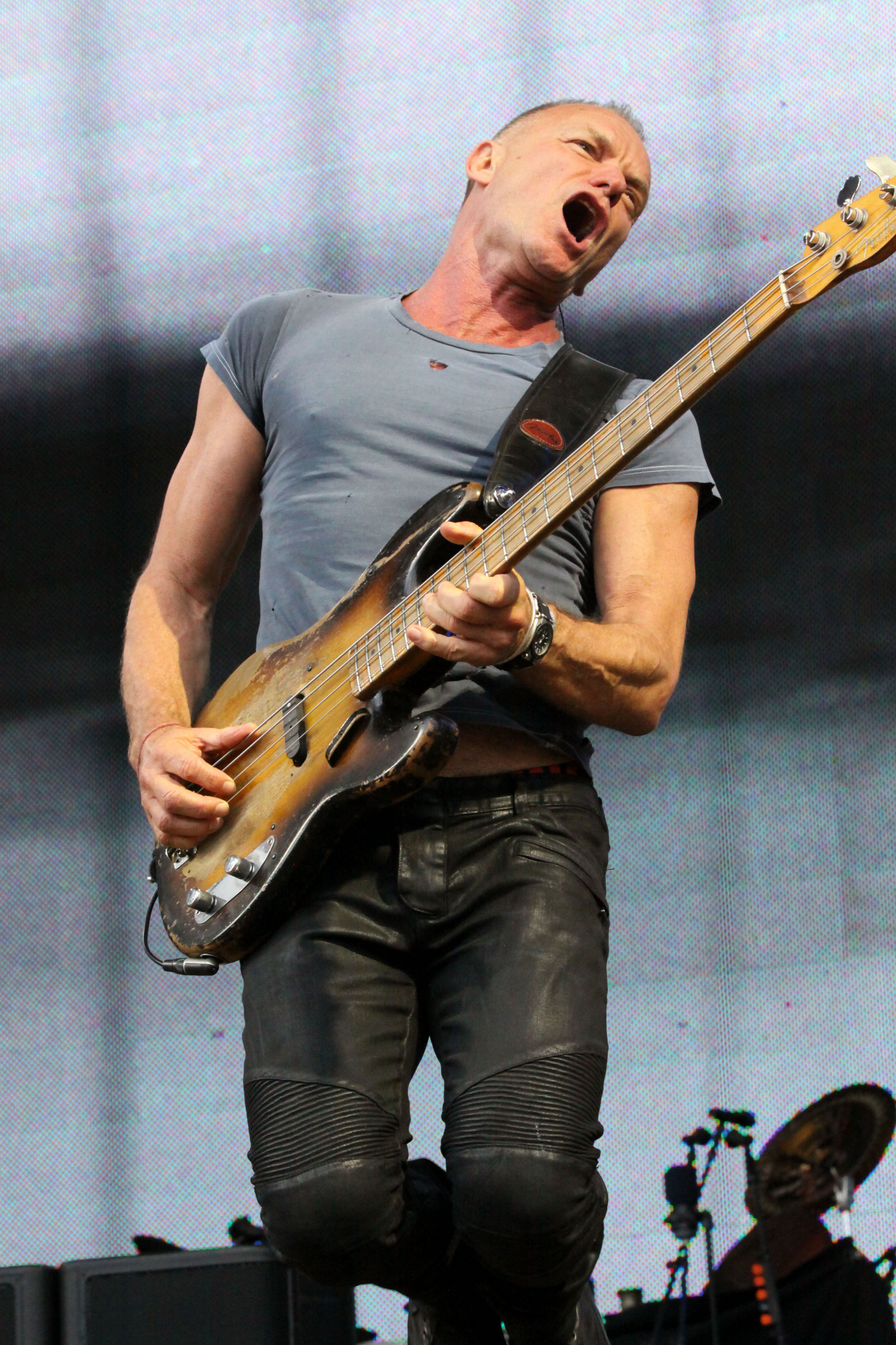 Sting performs on the third day of the Big Dance free concert series for the Final Four weekend on Sunday, April 7, 2013 in Centennial Olympic Park.