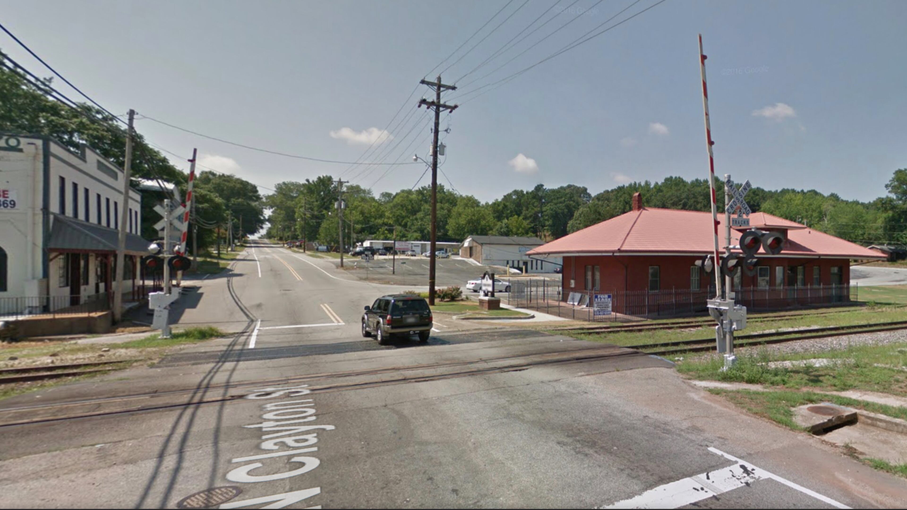 Lawrenceville railroad crossings at Maltbie St. and North Clayton St. will be closed for maintenance this week. Courtesy Google Maps
