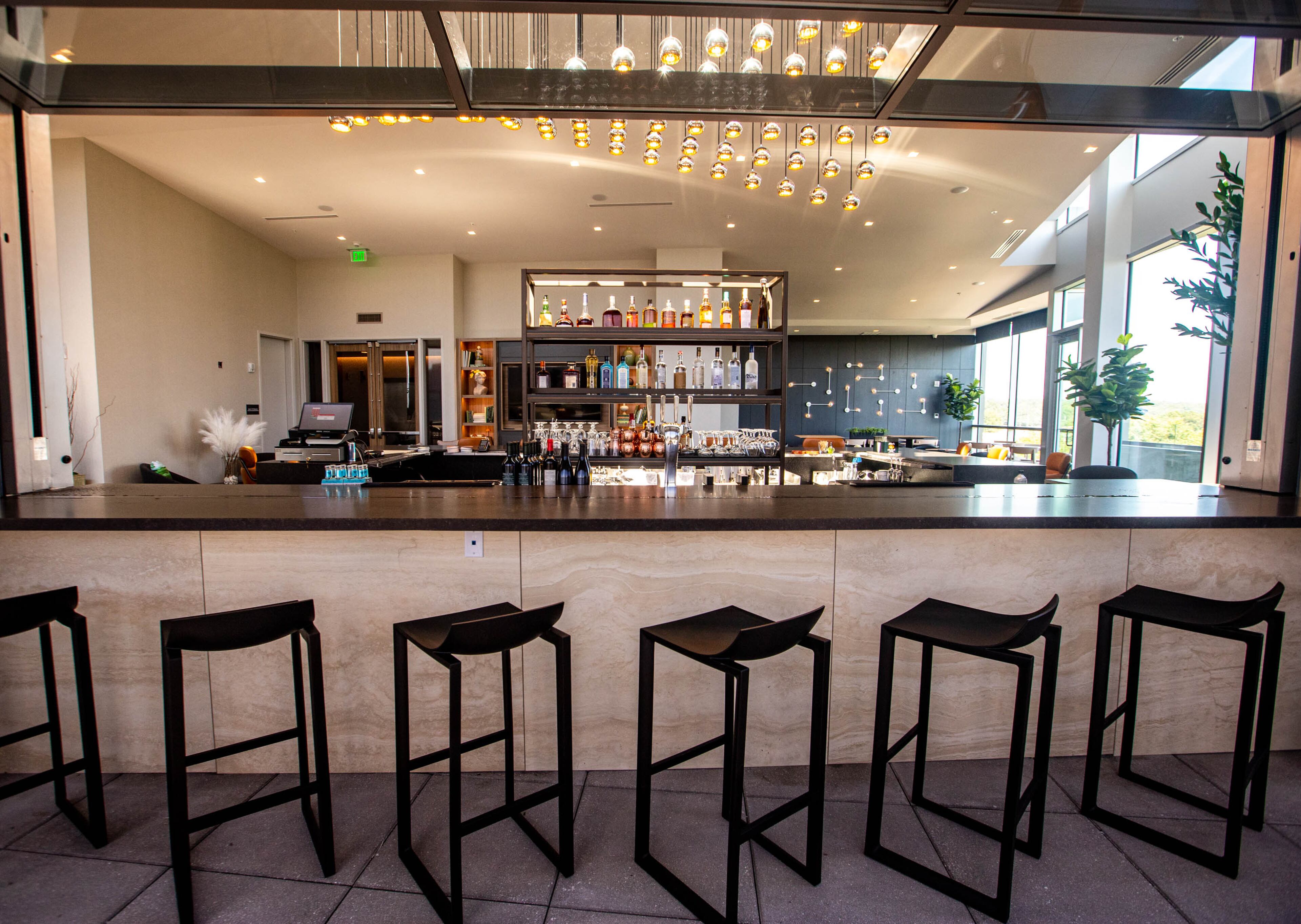 Bar Peri opens in early October 2021 in Dunwoody on the roof top at AC Hotel Atlanta Perimeter with several signature cocktails, tapas bites and a view. Photos taken on Tuesday, Sept 28, 2021. (Jenni Girtman for The Atlanta Journal-Constitution)