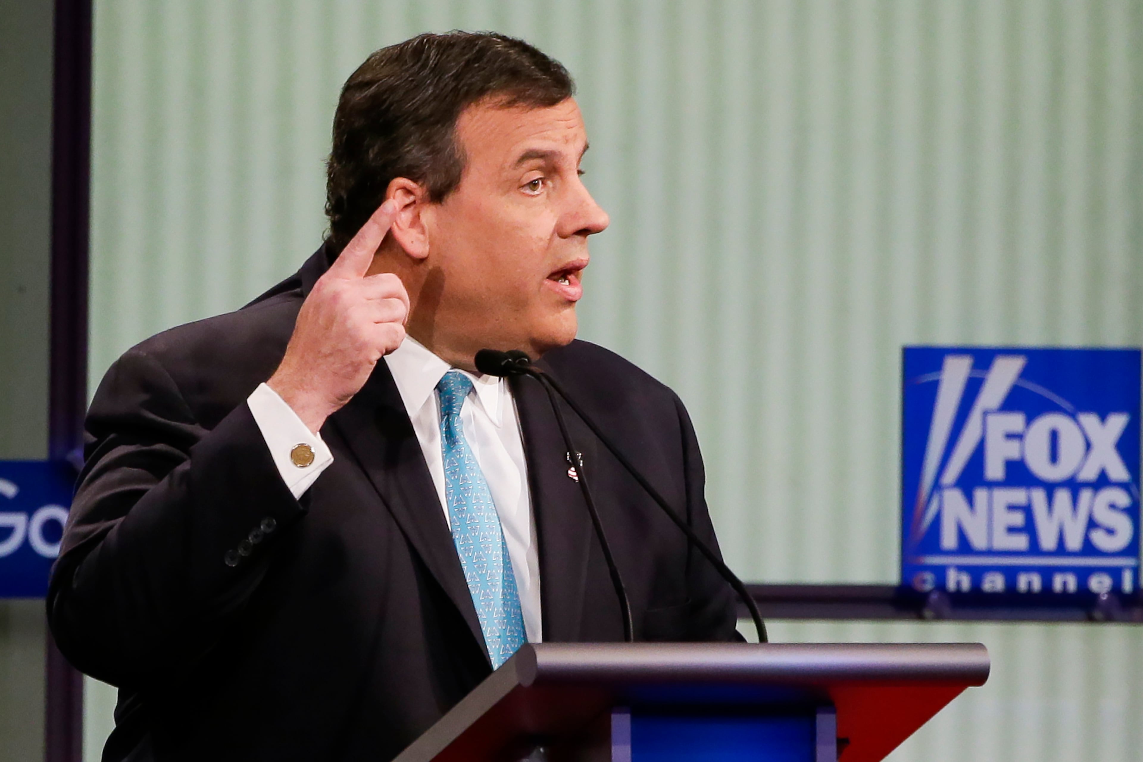 Republican presidential candidate New Jersey Gov. Chris Christie answers a question during a Republican presidential primary debate, Thursday, Jan. 28, 2016, in Des Moines, Iowa. (AP Photo/Charlie Neibergall)