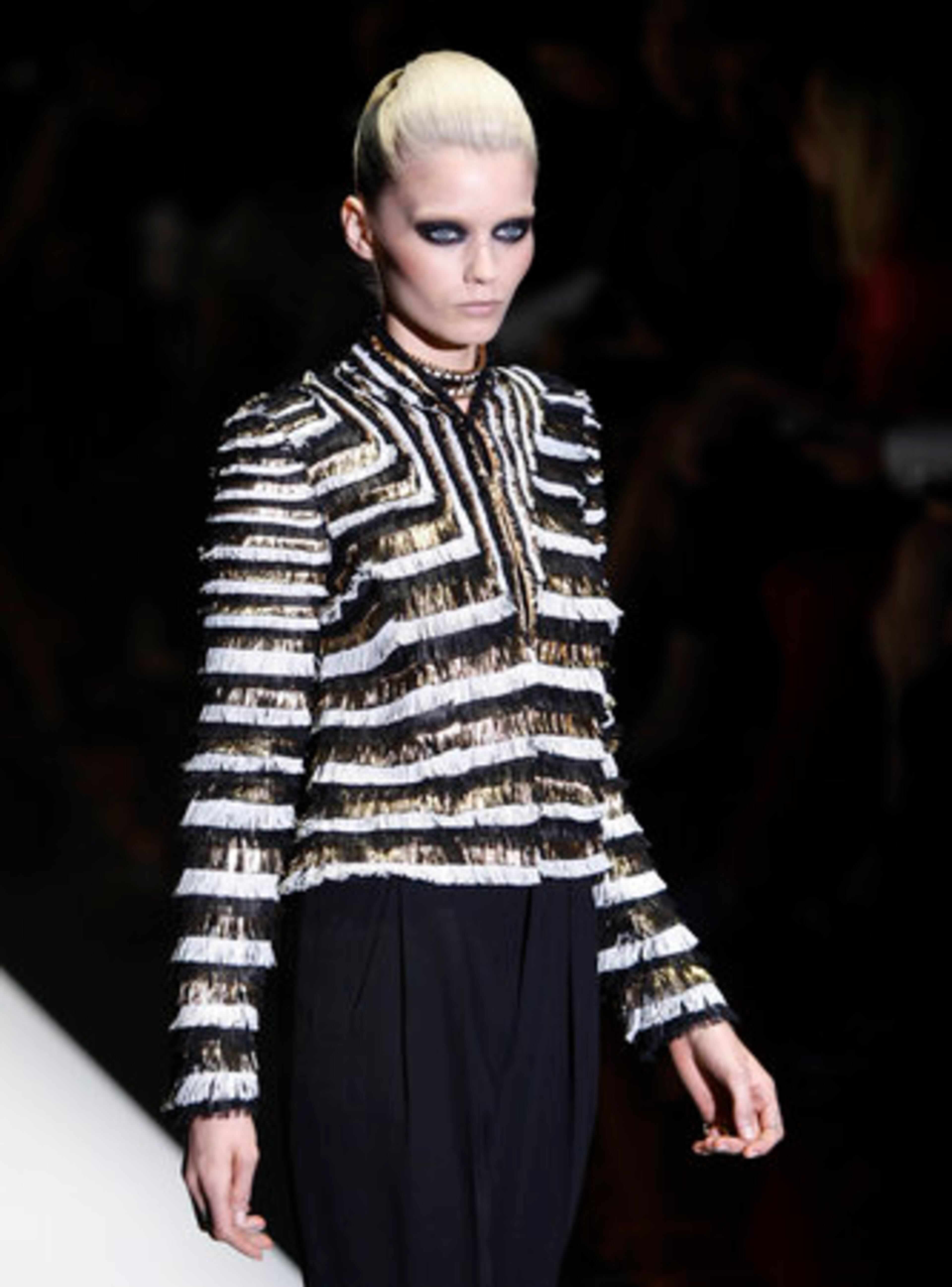 A bold jacket was displayed at the Gucci show.