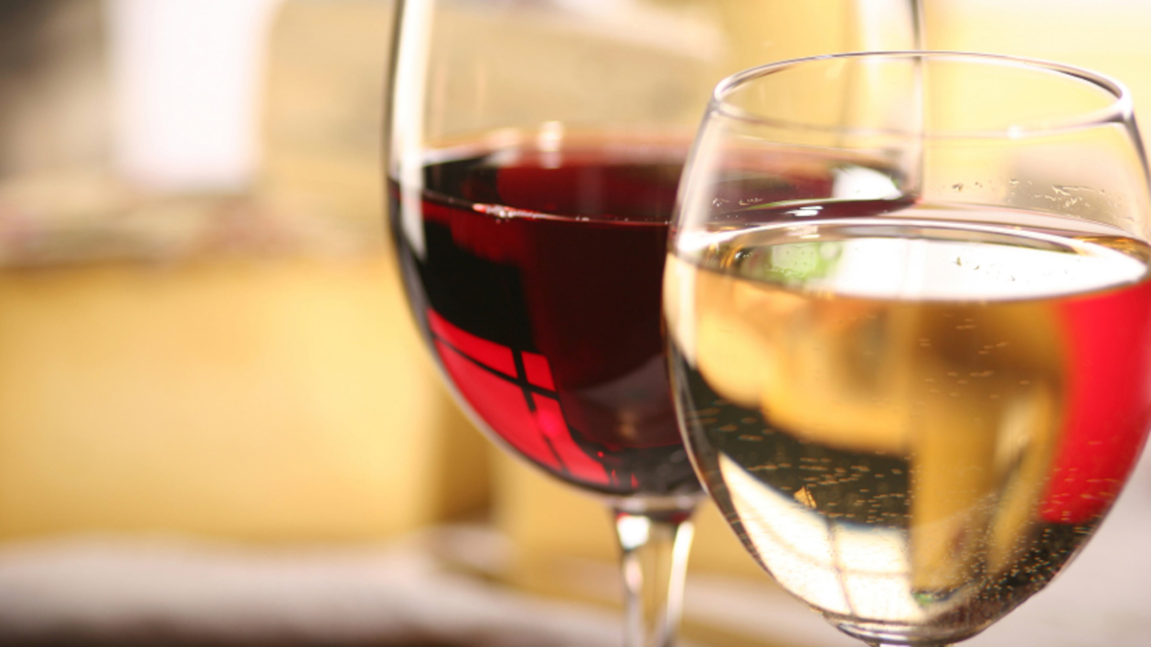 cheese and two glasses of wine