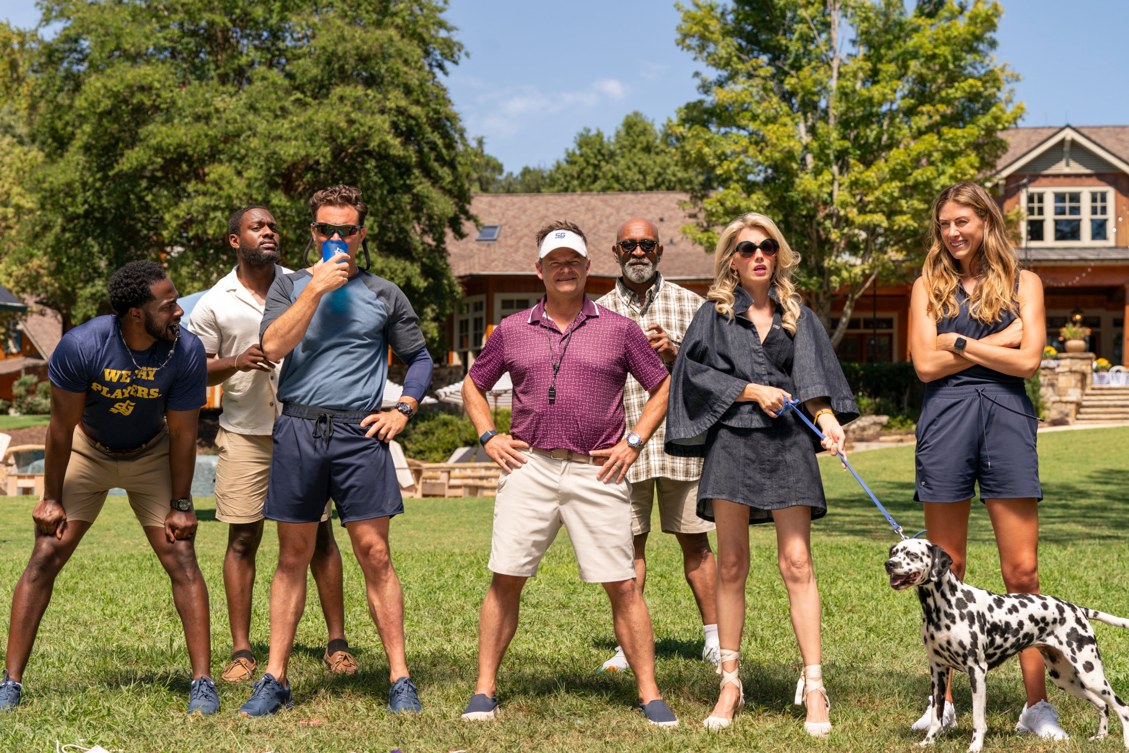 "Chad Powers" on Hulu features Quentin Plair, Clayne Crawford, Steve Zahn, Wynn Everett and Perry Mattfeld. (DJ Delgado/Courtesy of Disney)