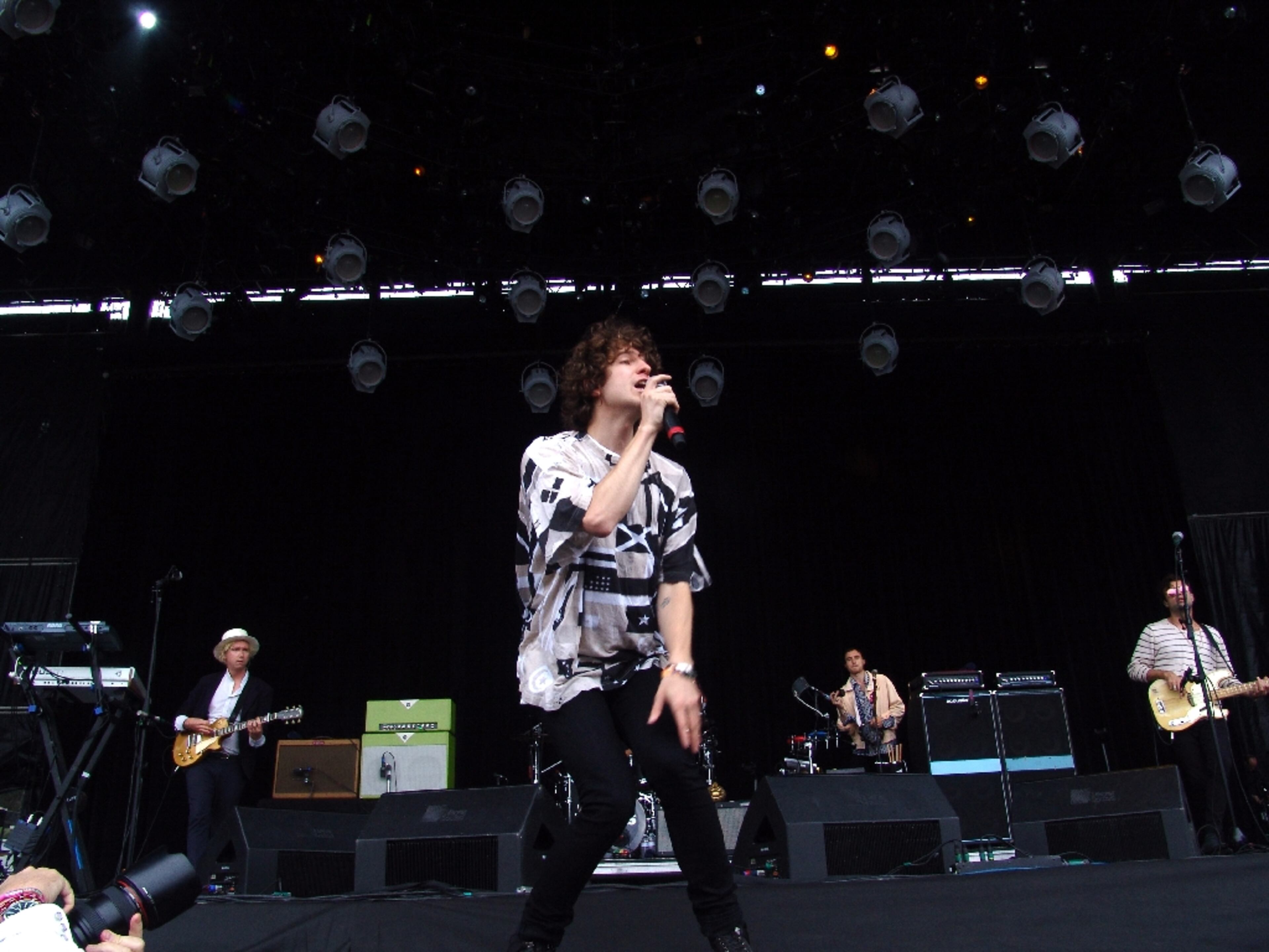 Indie rockers The Kooks played an afternoon set on the Lands End Stage.