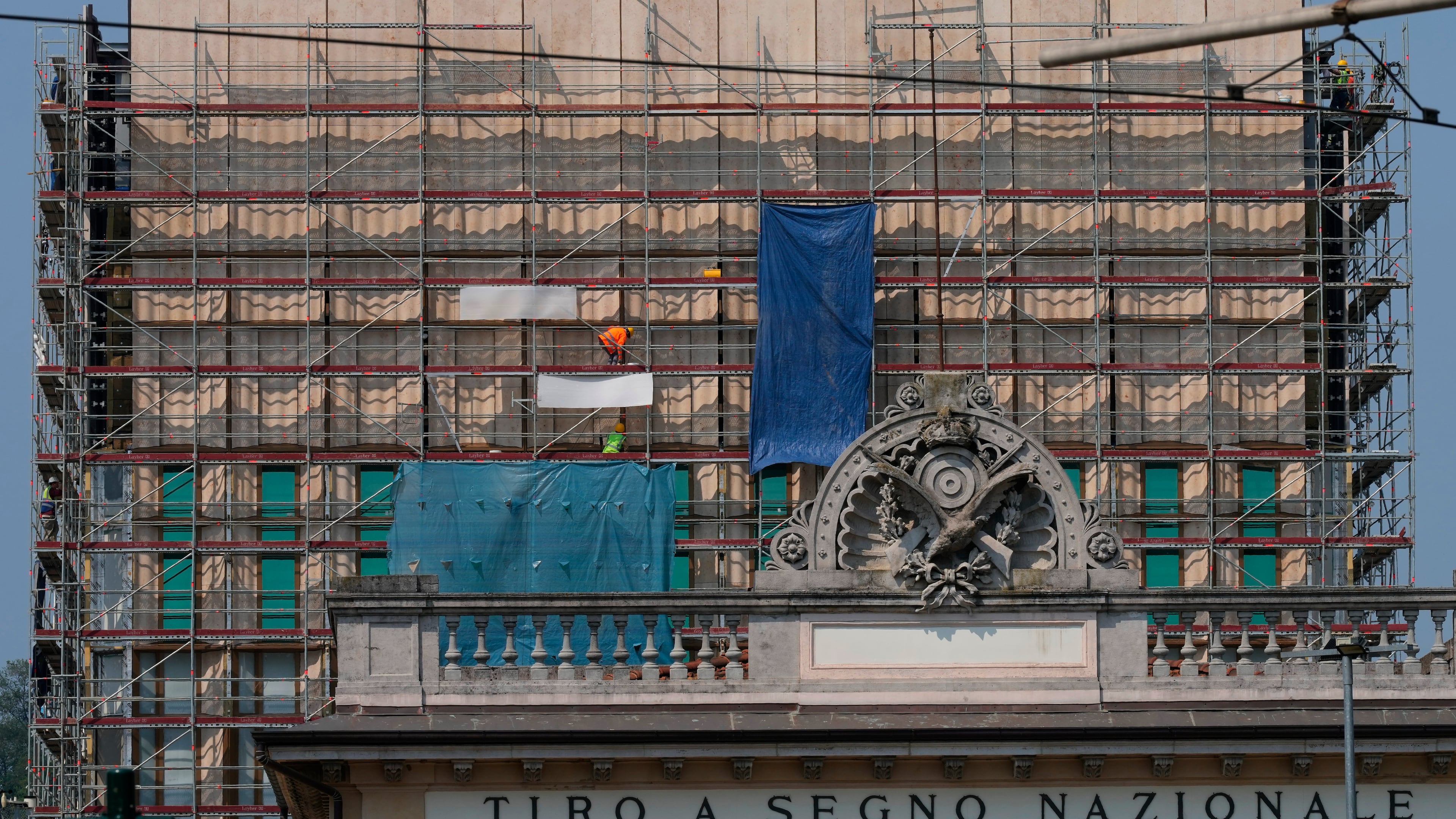 FILE - A view of the construction site of the new U.S. Consulate in Milan, Italy, on June 8, 2026. (AP Photo/Antonio Calanni, File)
