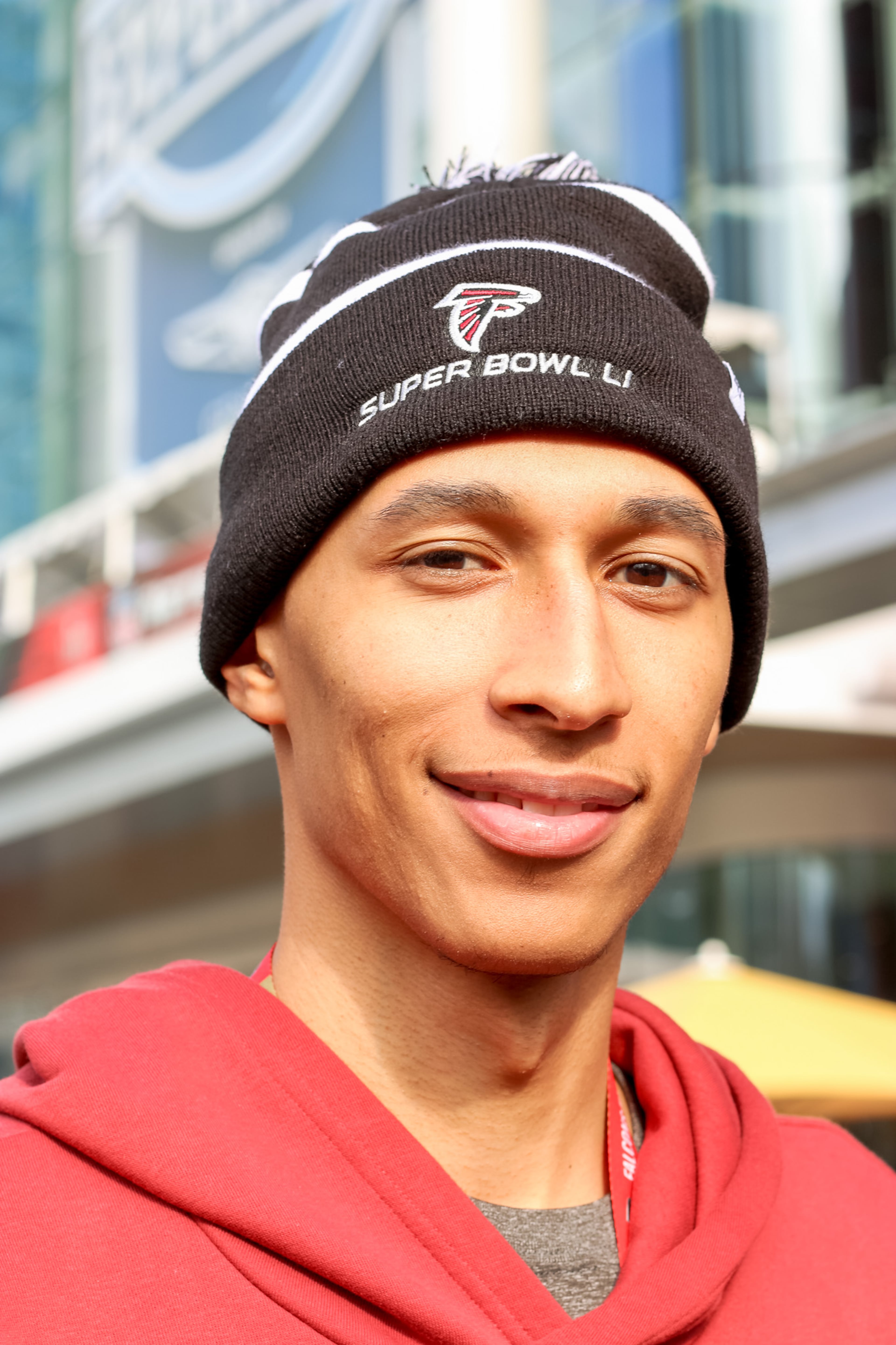 Atlanta Falcons fans have descended upon Houston to celebrate and cheer on the Falcons who will face off against the New England Patriots at Super Bowl 51 on Sunday, February 5. (Janay Kingsberry/AJC)