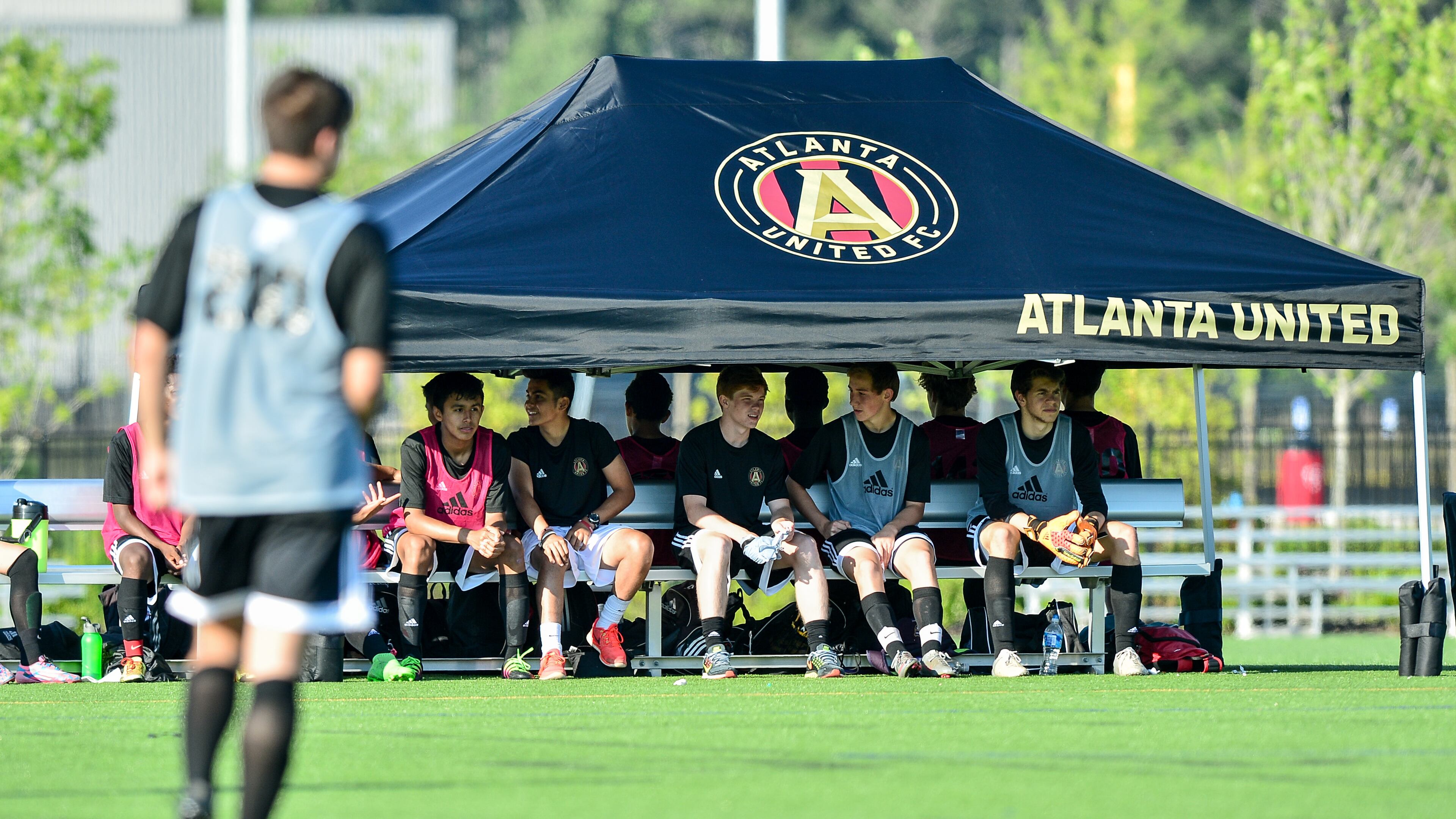 Atlanta Uniteds final tryouts took place at LakePoint park in Emerson, Ga. over two days. Most of the teams will report in August to begin training for games in September There are approximately 20 boys on each of the five teams, though some of the age groups will have The age groups for Atlanta Uniteds academy are under 12 years old, under 13, under 14, under 16 and under 18. Atlanta United academy director Richard Money will coach the U-18s. Academy manager Tony Annan will coach the U-16s. Atlanta United Academy tryout. (Photo by Kyle Hess)