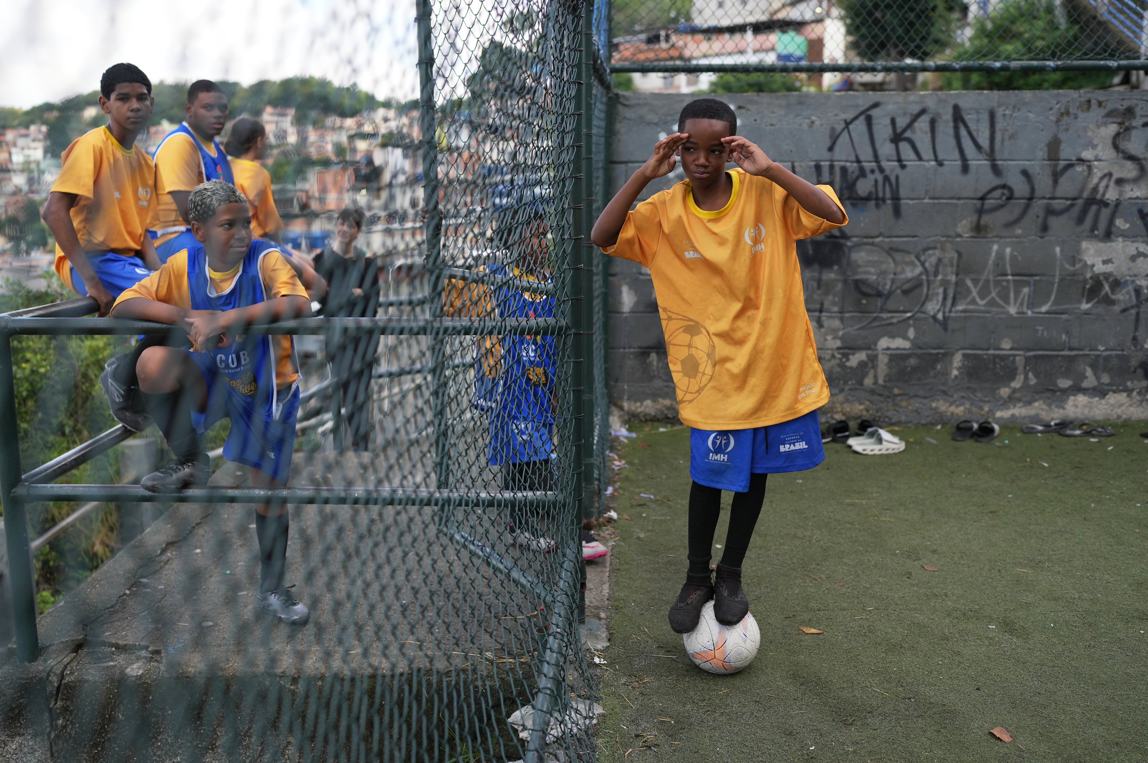 APTOPIX Brazil Favela Soccer