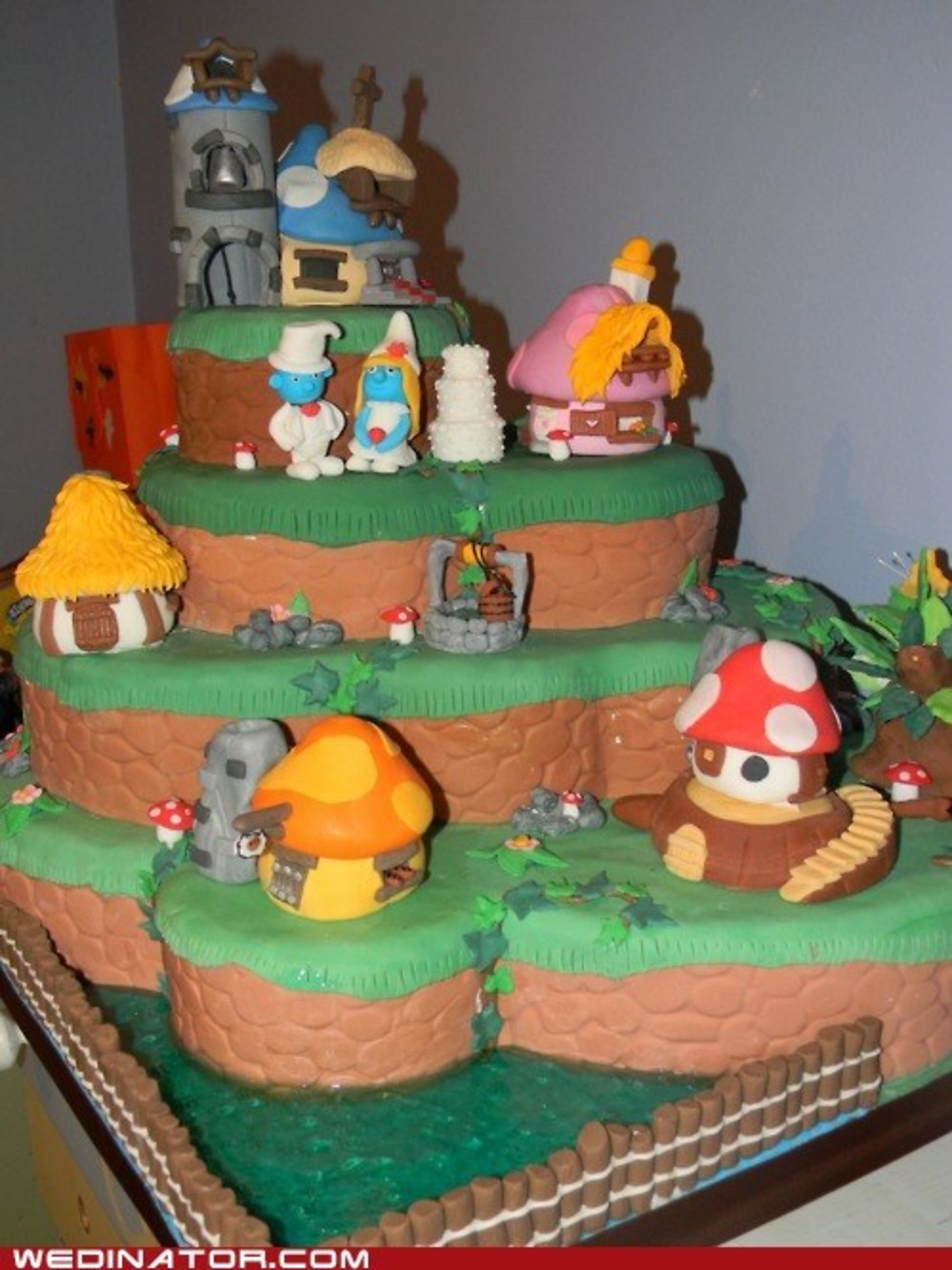 Here are some more unusual wedding cakes.