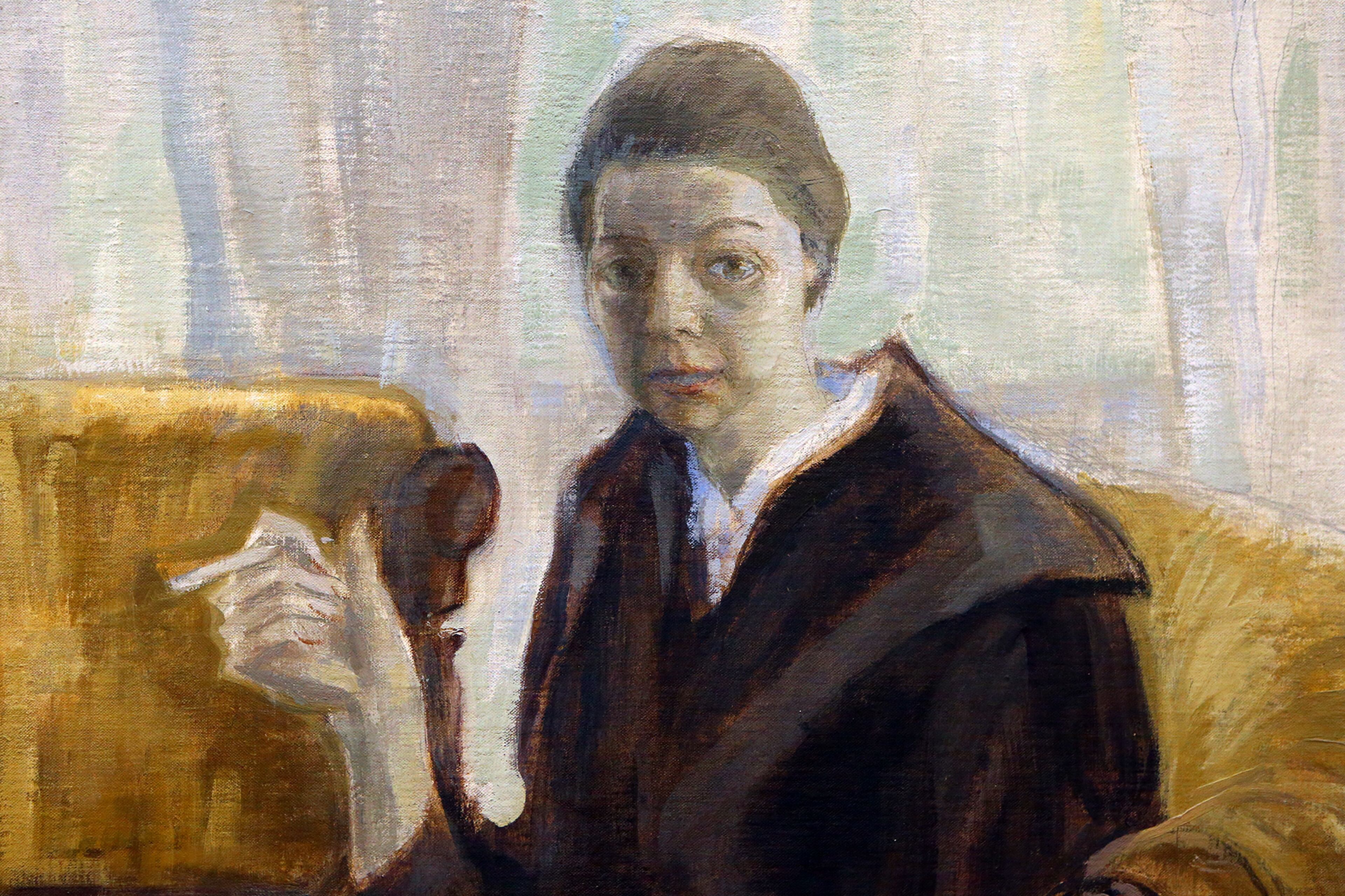 This is a photograph of some of the detail in a 1961 painting of Carson McCullers by Henry Varnum Poor in the Smith-McCullers House Museum on Tuesday, July 8, 2014, in Columbus. CURTIS COMPTON / CCOMPTON@AJC.COM
