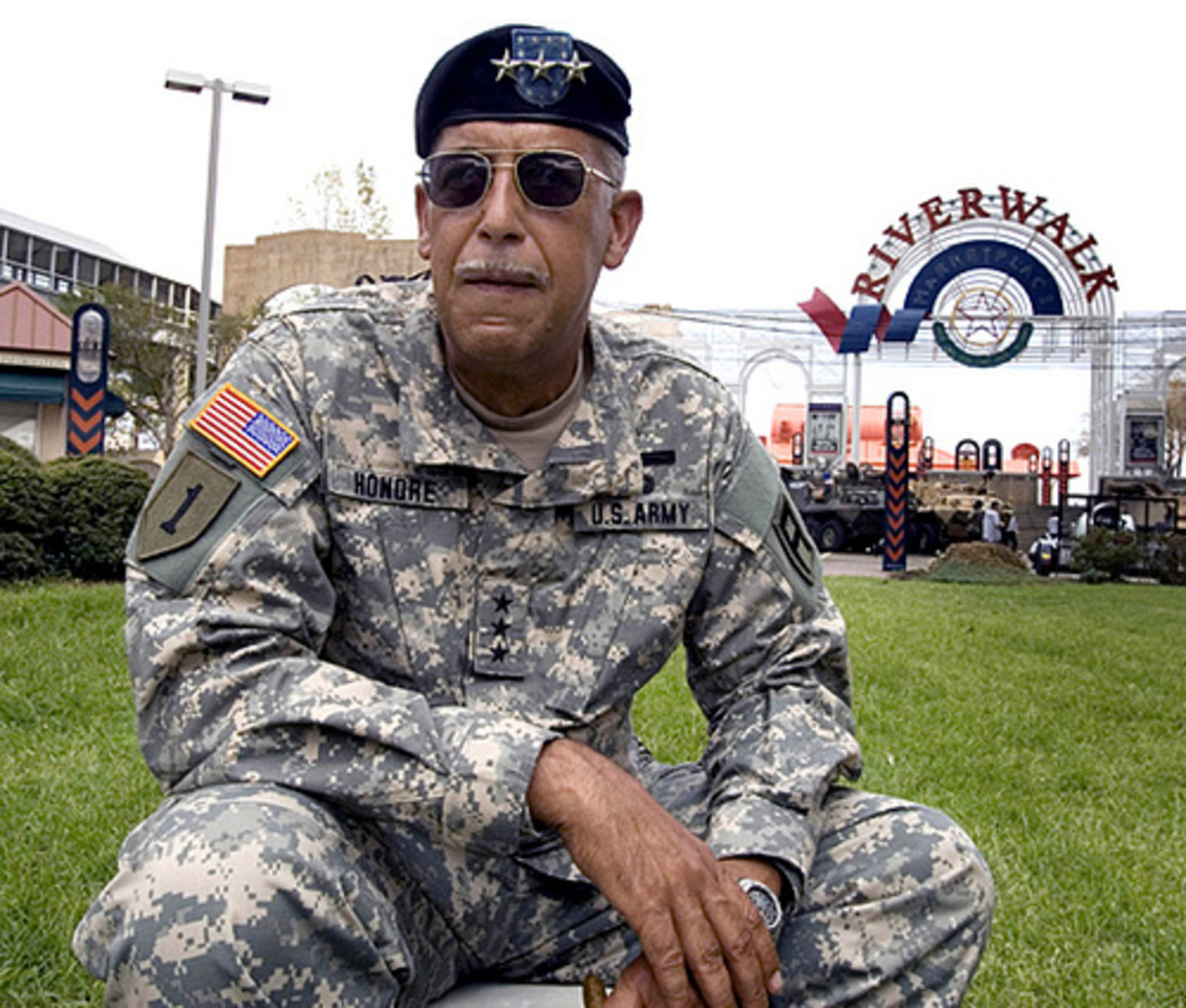 September 2005: Honore near the Riverwalk in downtown New Orleans.