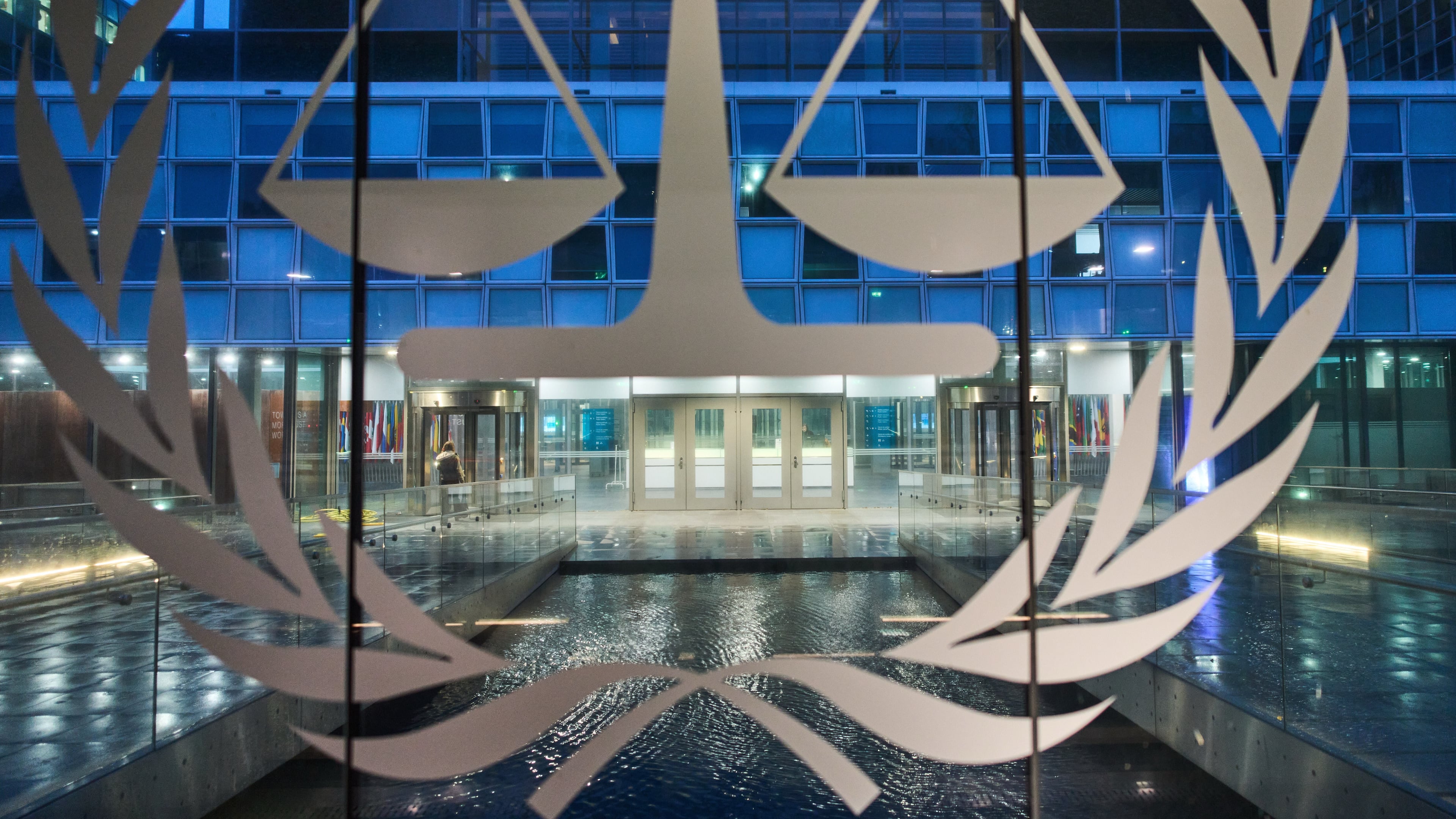 FILE - The International Criminal Court (ICC) is seen on Dec. 9, 2025, in The Hague, Netherlands. (AP Photo/Peter Dejong, Pool, File)