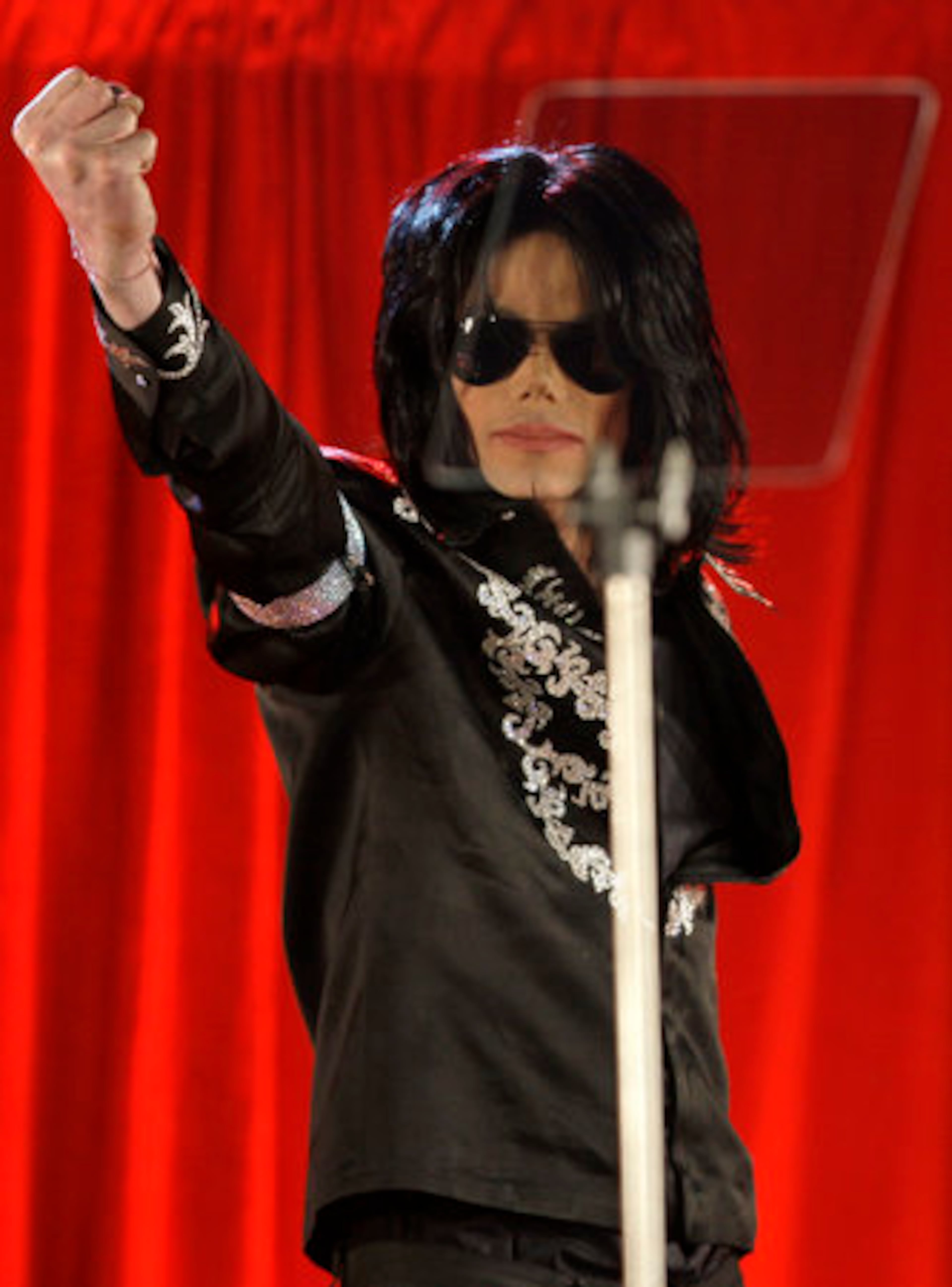 Jackson attended a news conference Thursday, March 5, to announce the first 10 concerts at the London O2 Arena that were scheduled to begin in July.