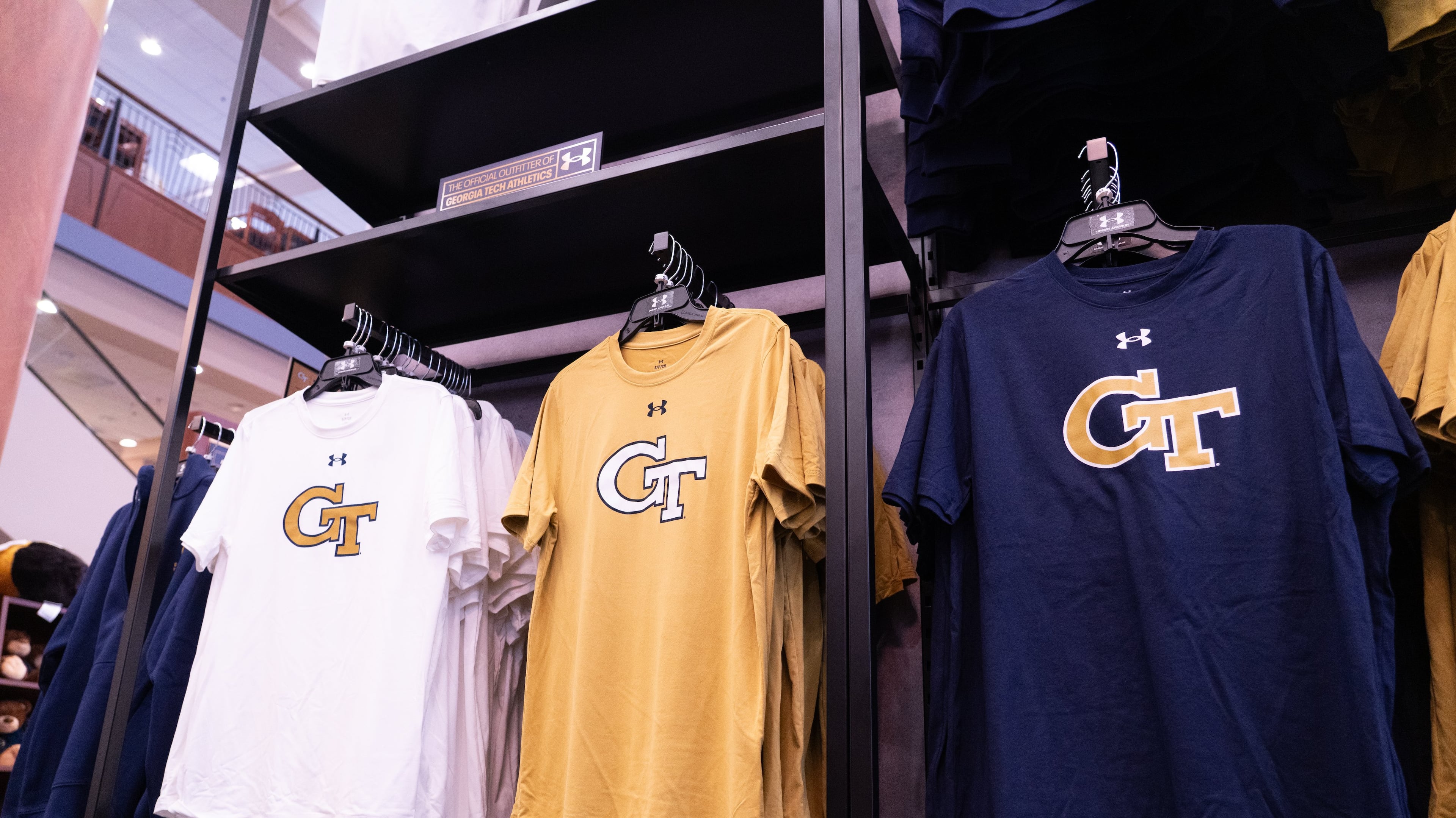 The new wave of the new Georgia Tech x Under Armour gear hit the shelves and racks at the Barnes & Noble bookstore on campus Friday. (Courtesy of Georgia Tech Athletics)